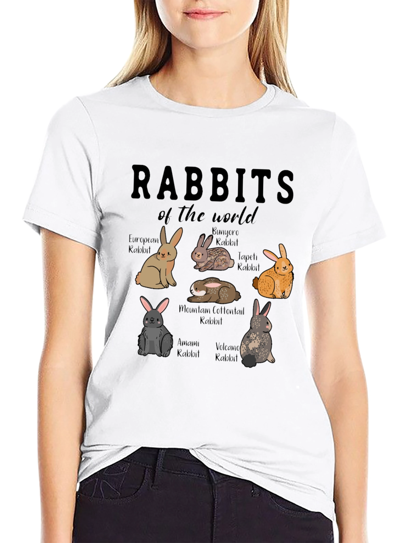 Rabbits of the World T-Shirt: Cute Animal Tee