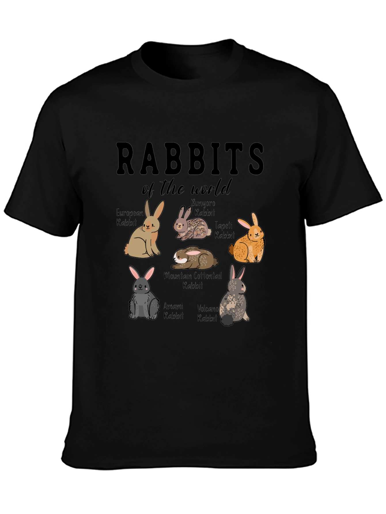 Rabbits of the World T-Shirt: Cute Animal Tee