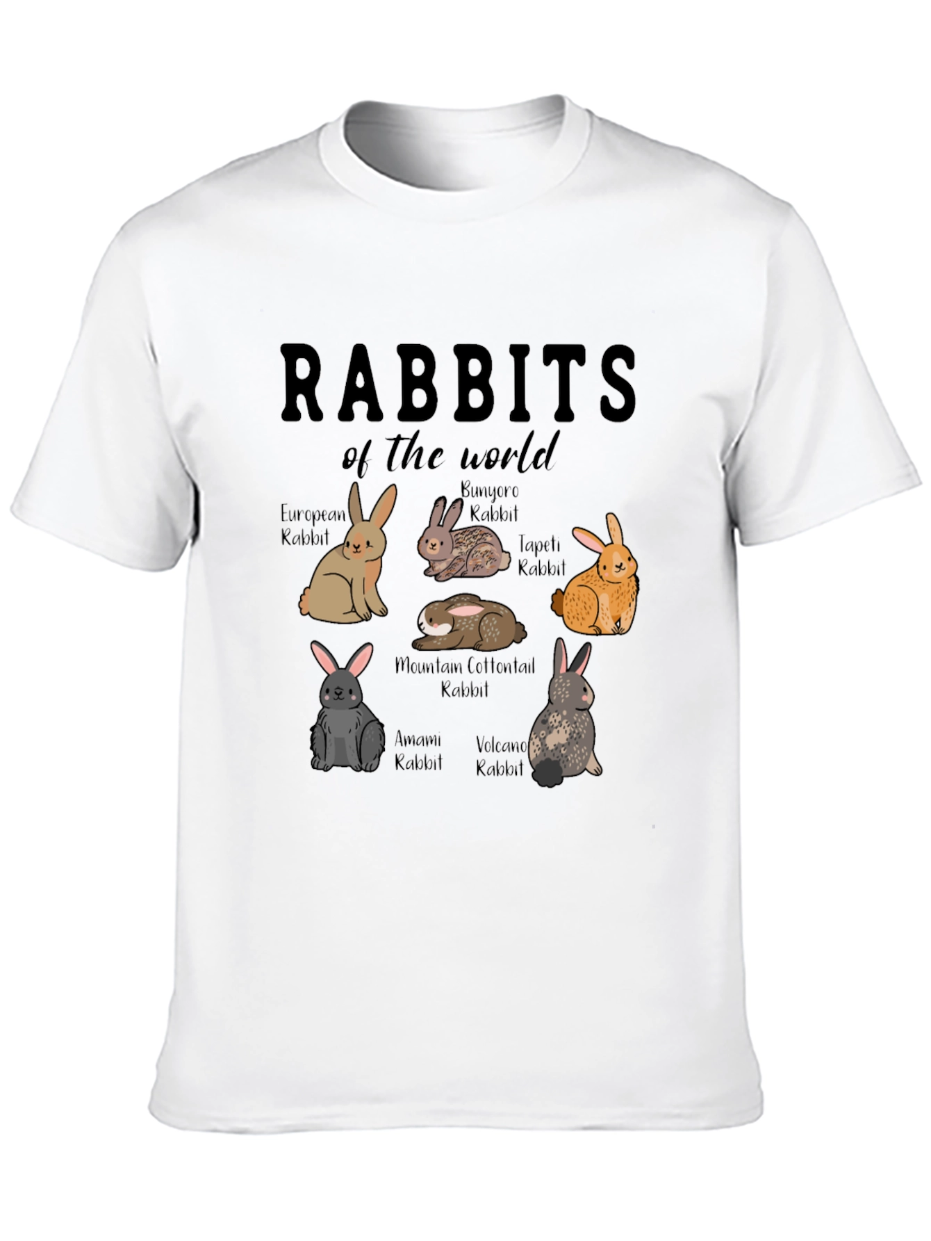 Rabbits of the World T-Shirt: Cute Animal Tee