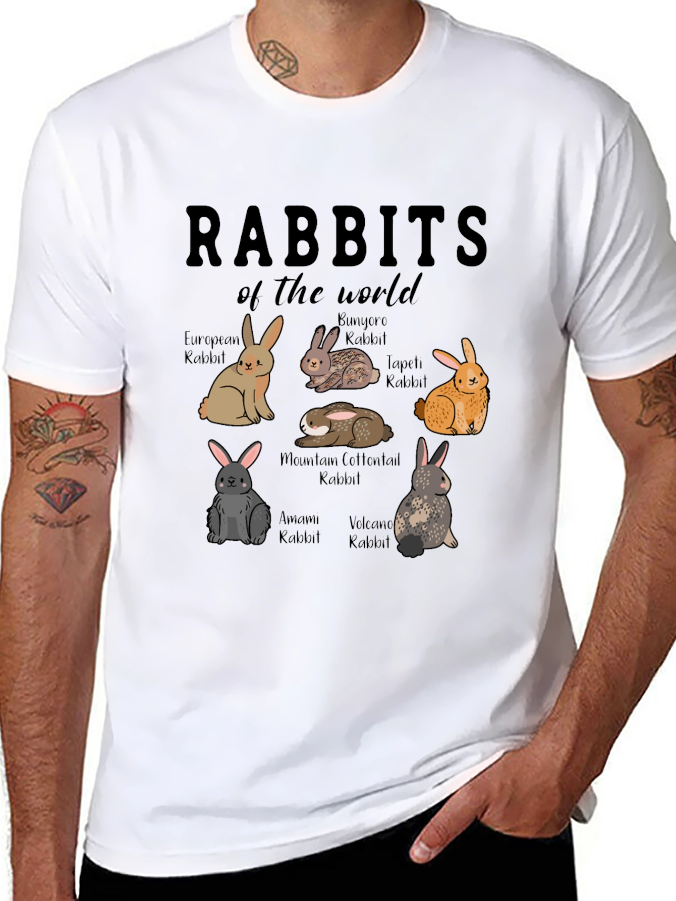 Rabbits of the World T-Shirt: Cute Animal Tee