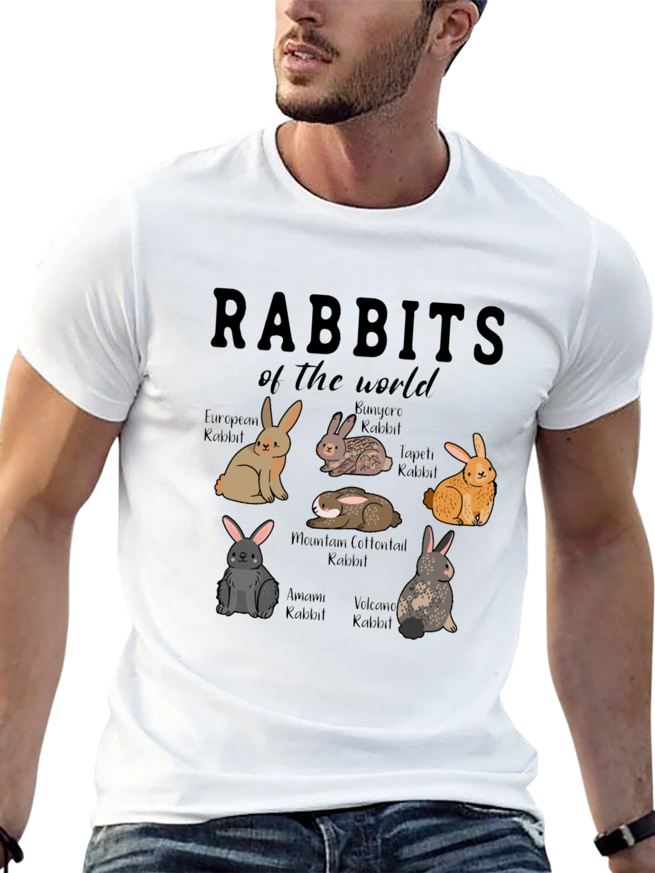 Rabbits of the World T-Shirt: Cute Animal Tee
