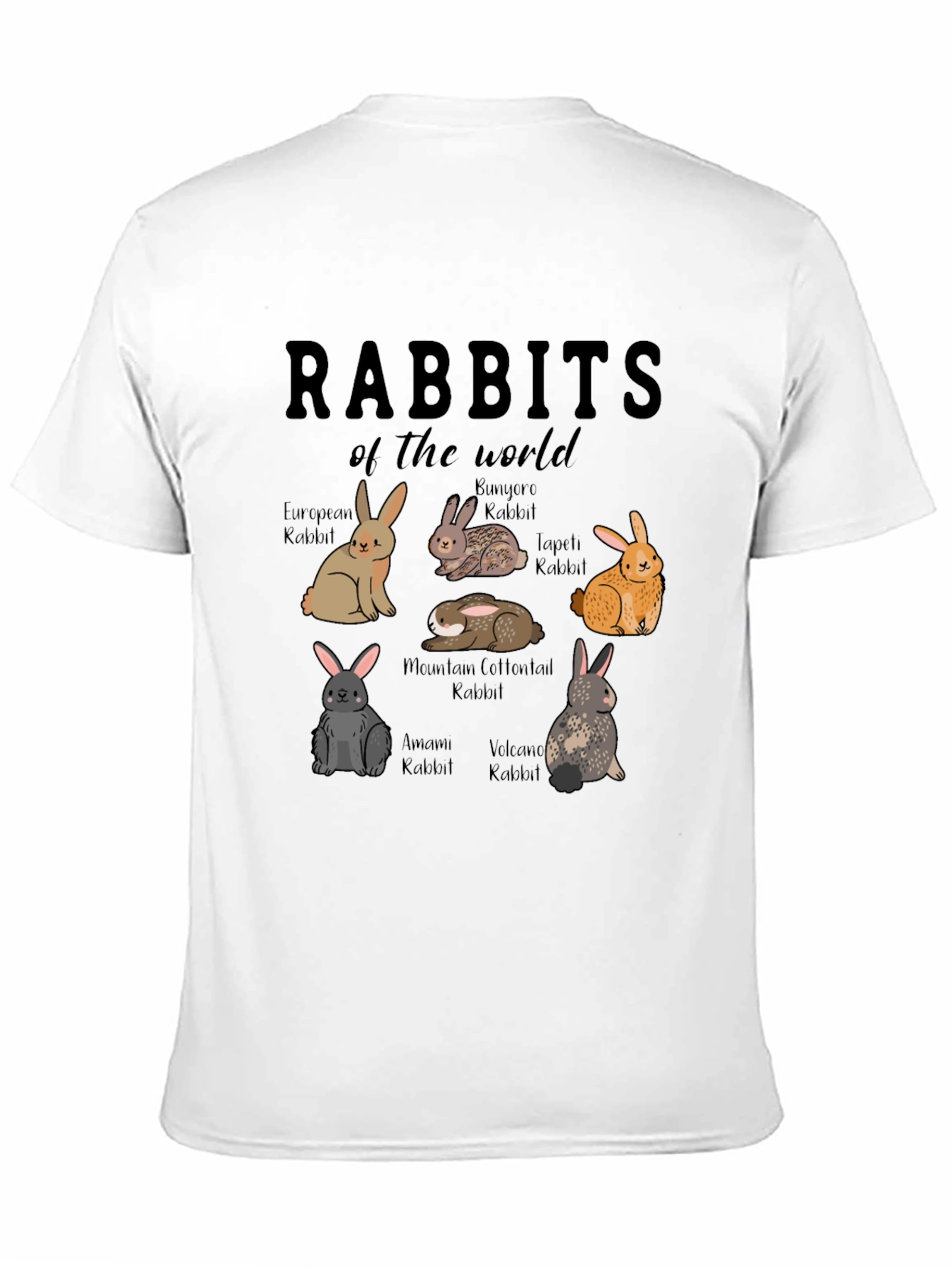 Rabbits of the World T-Shirt: Cute Animal Tee