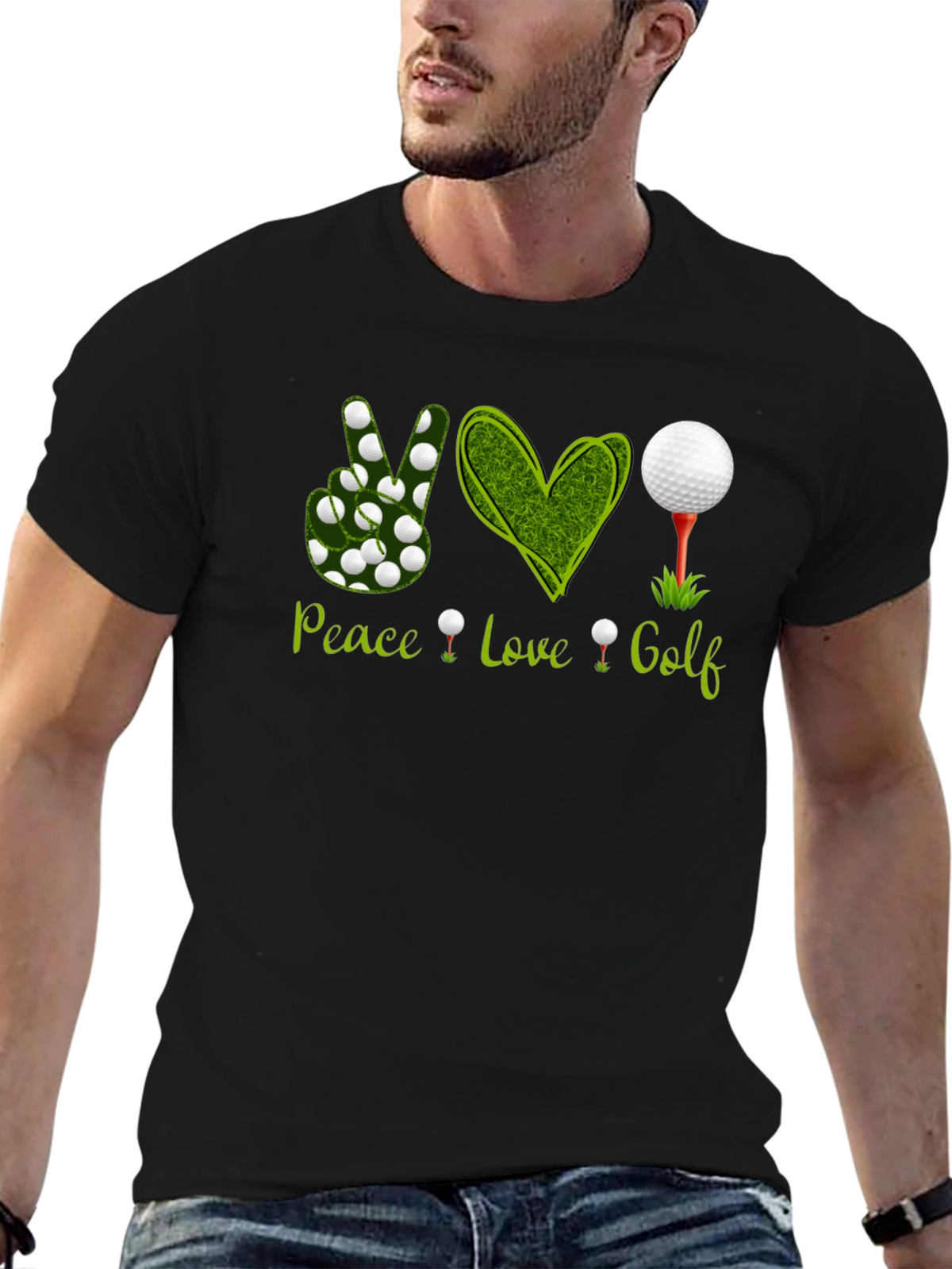 Peace Love Golf T-Shirt - Golfer Apparel