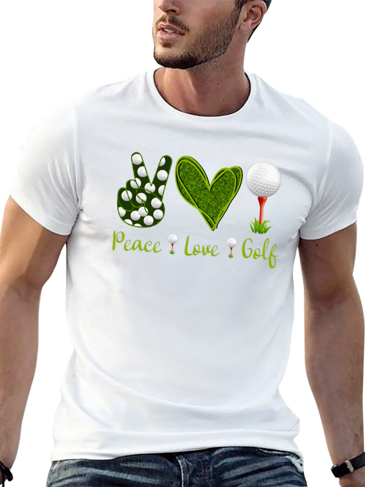 Peace Love Golf T-Shirt - Golfer Apparel