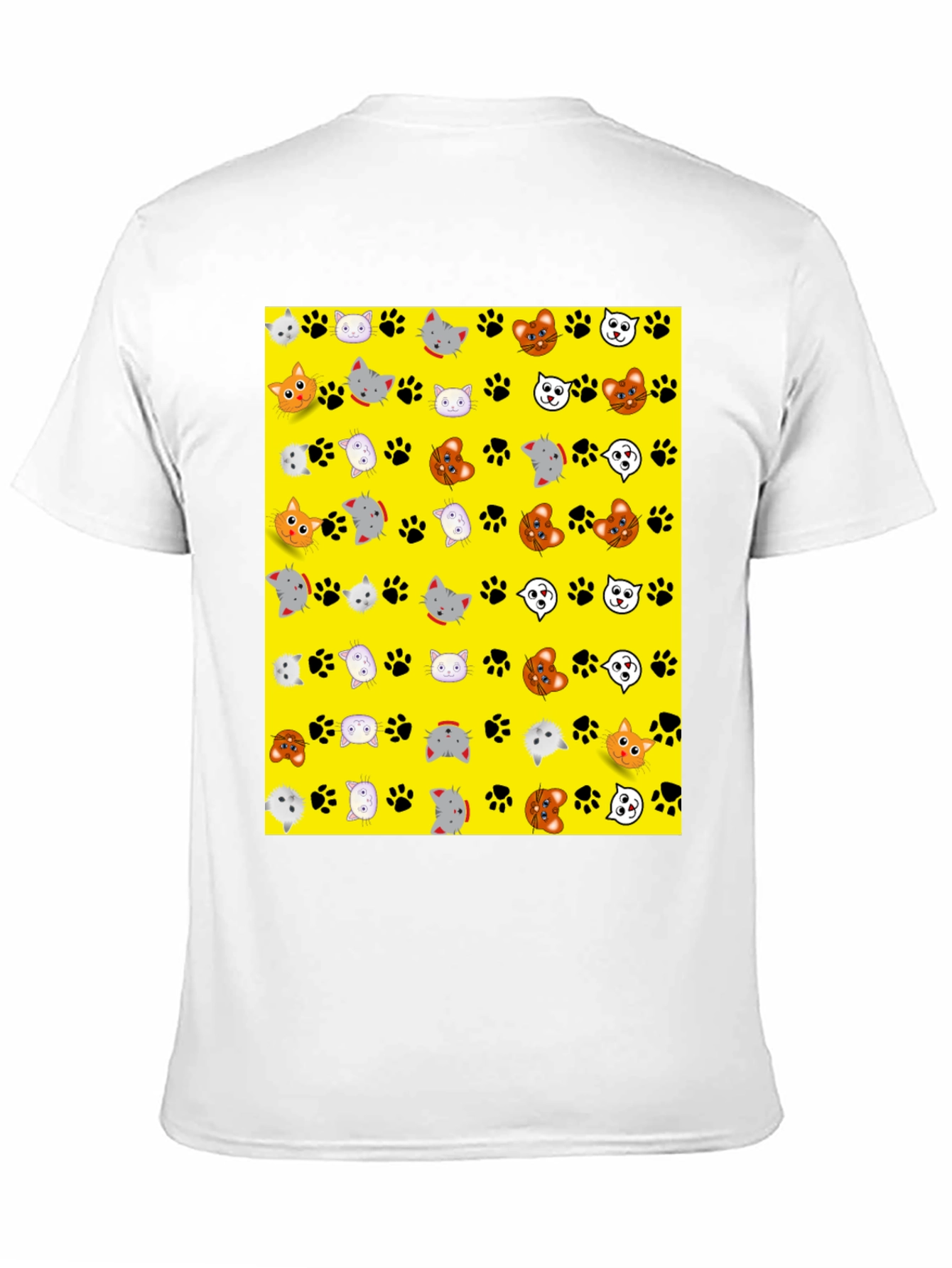 Cat Faces & Paw Prints T-Shirt
