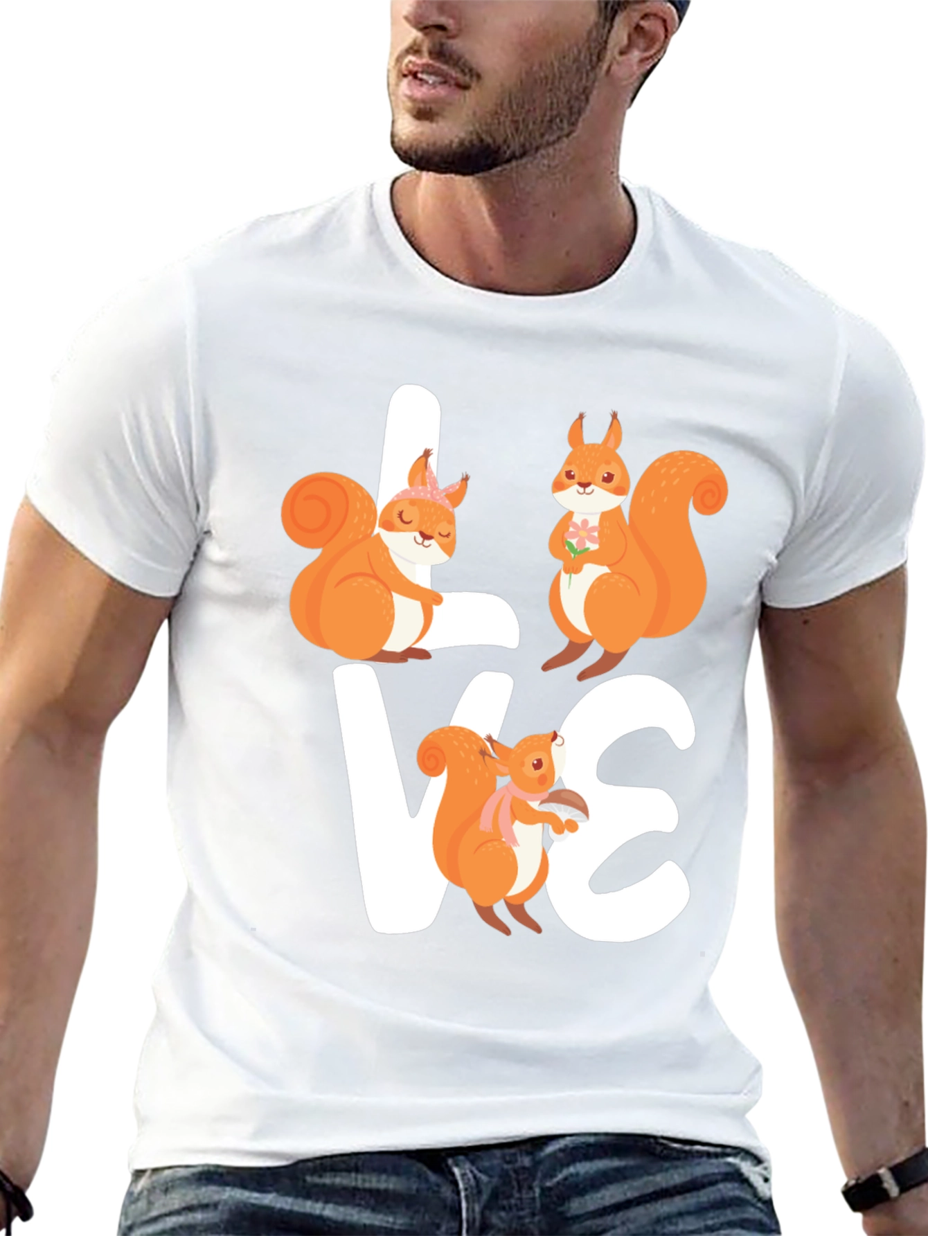 Squirrel Love T-Shirt - Cute Graphic Tee