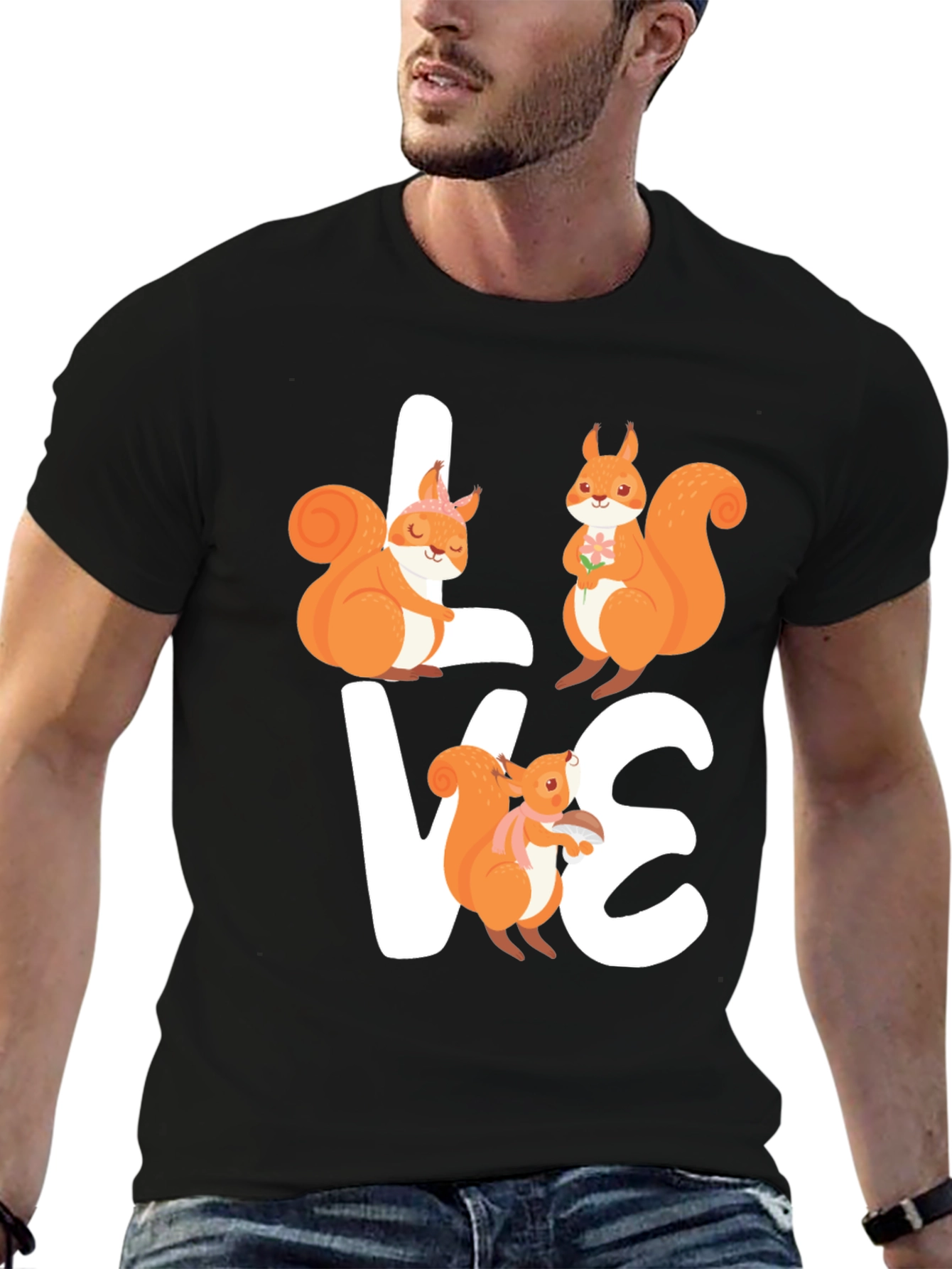 Squirrel Love T-Shirt - Cute Graphic Tee