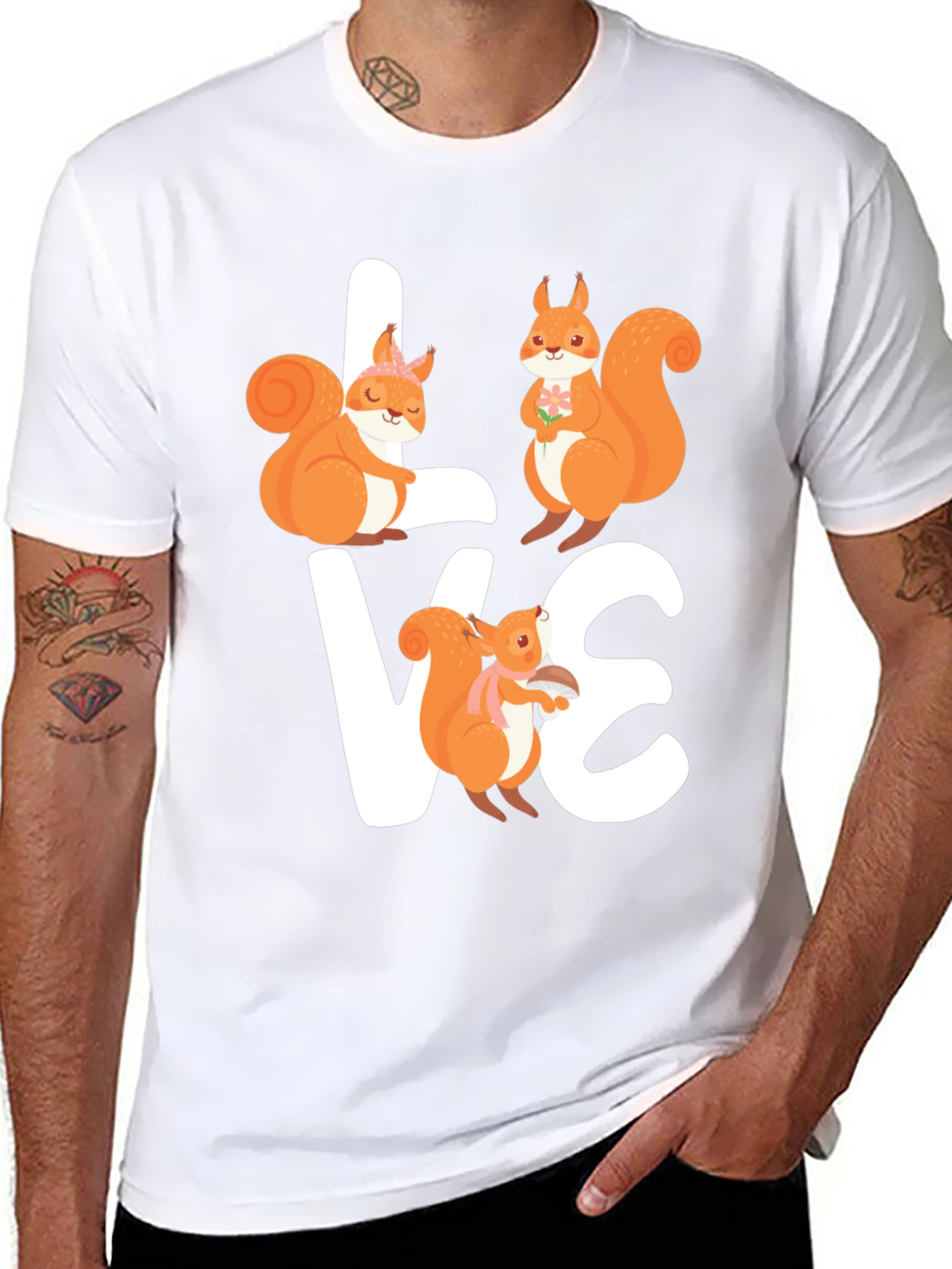 Squirrel Love T-Shirt - Cute Graphic Tee
