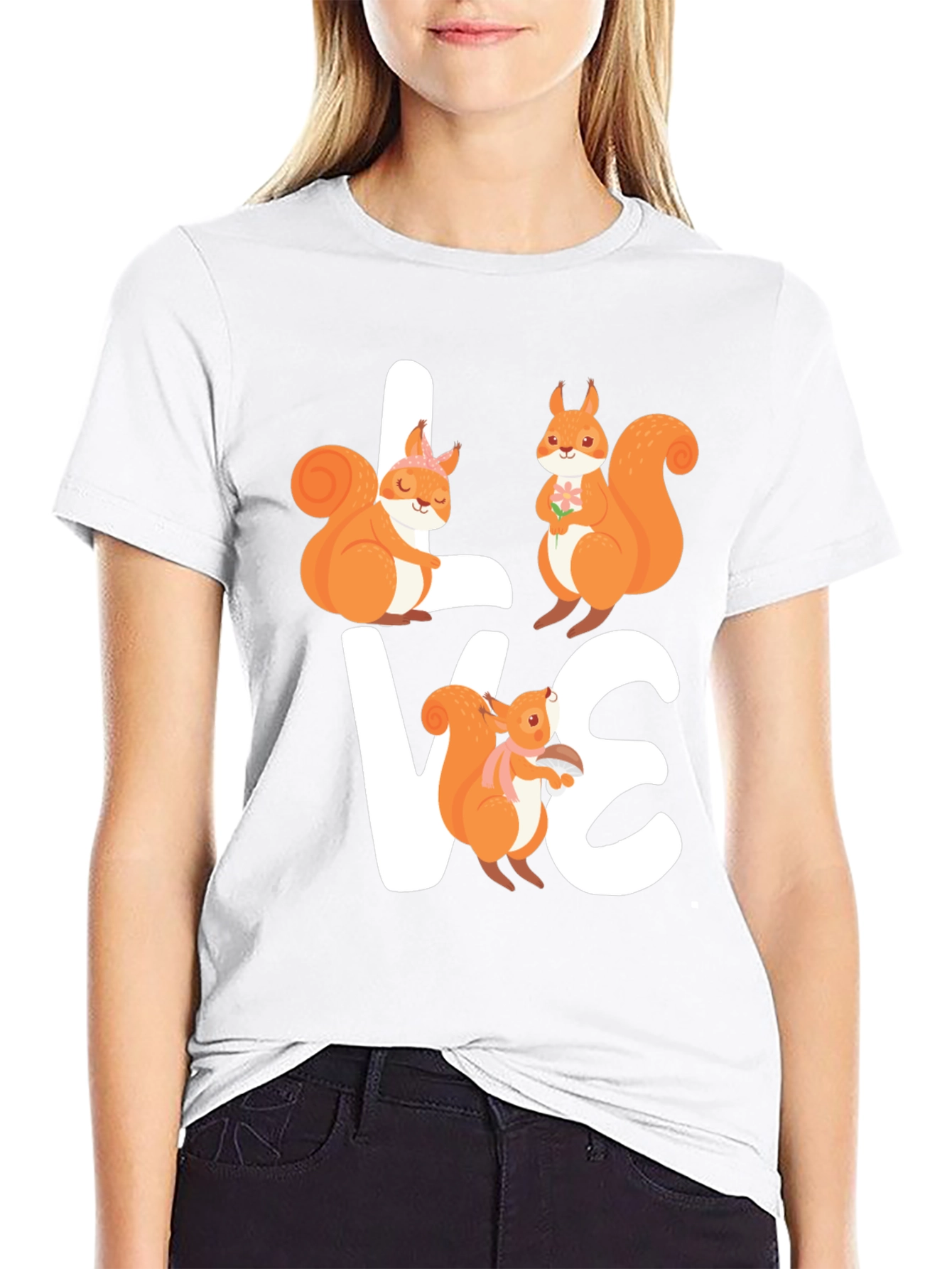 Squirrel Love T-Shirt - Cute Graphic Tee