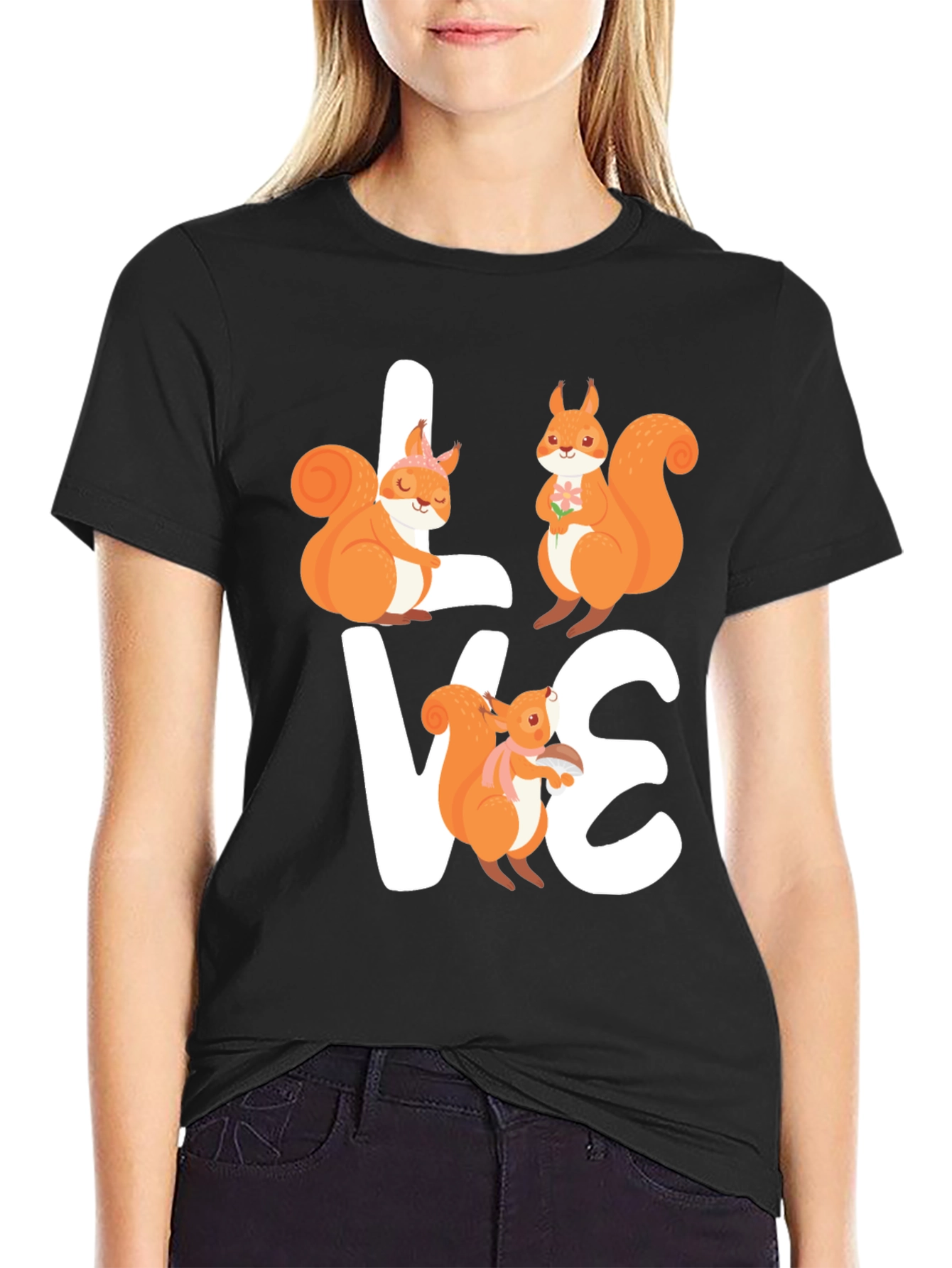 Squirrel Love T-Shirt - Cute Graphic Tee