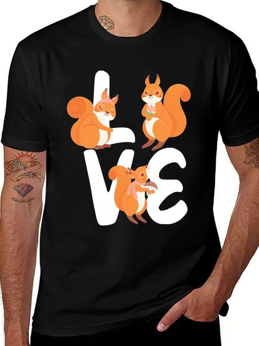 Squirrel Love T-Shirt - Cute Graphic Tee