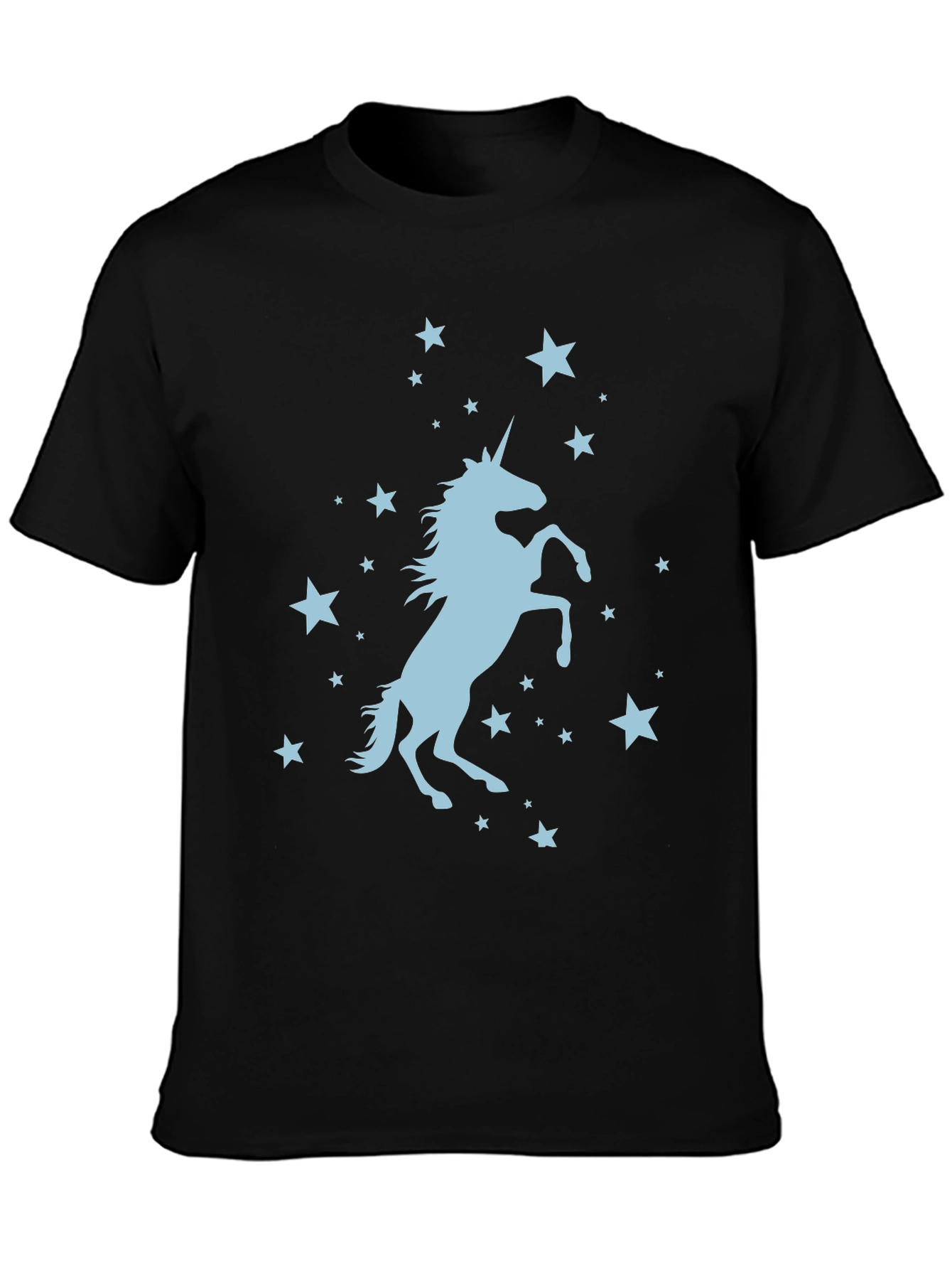 Unicorn Star Graphic Black T-Shirt