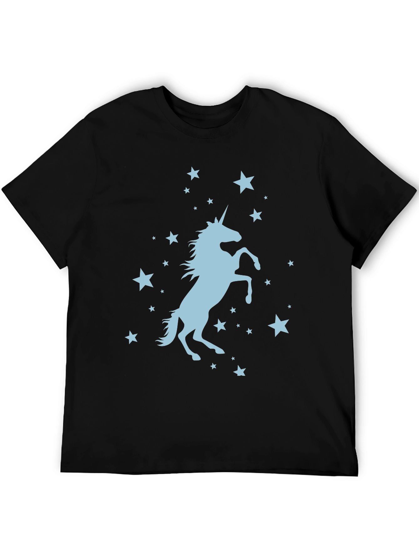 Unicorn Star Graphic Black T-Shirt