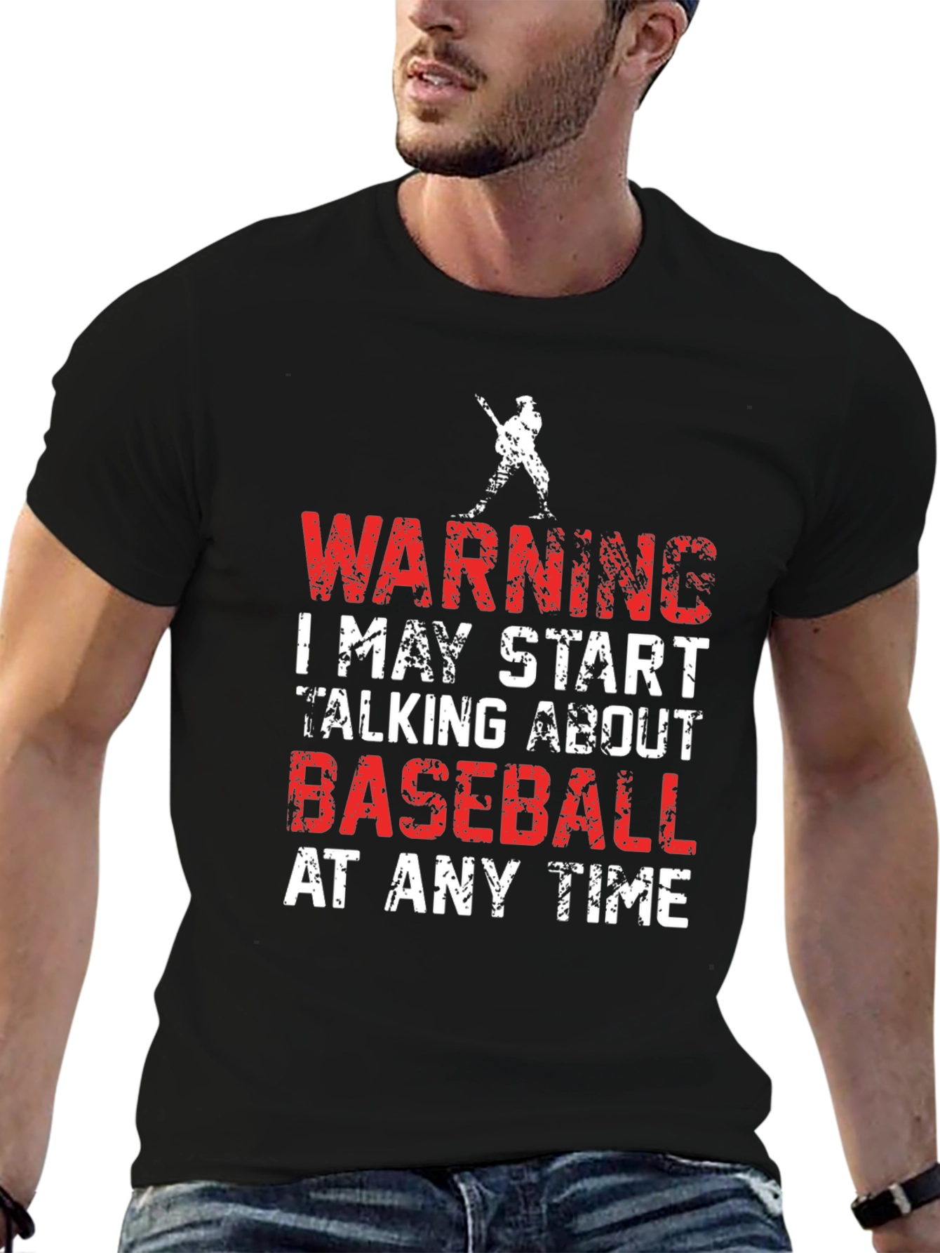 Warning Baseball Graphic Tee