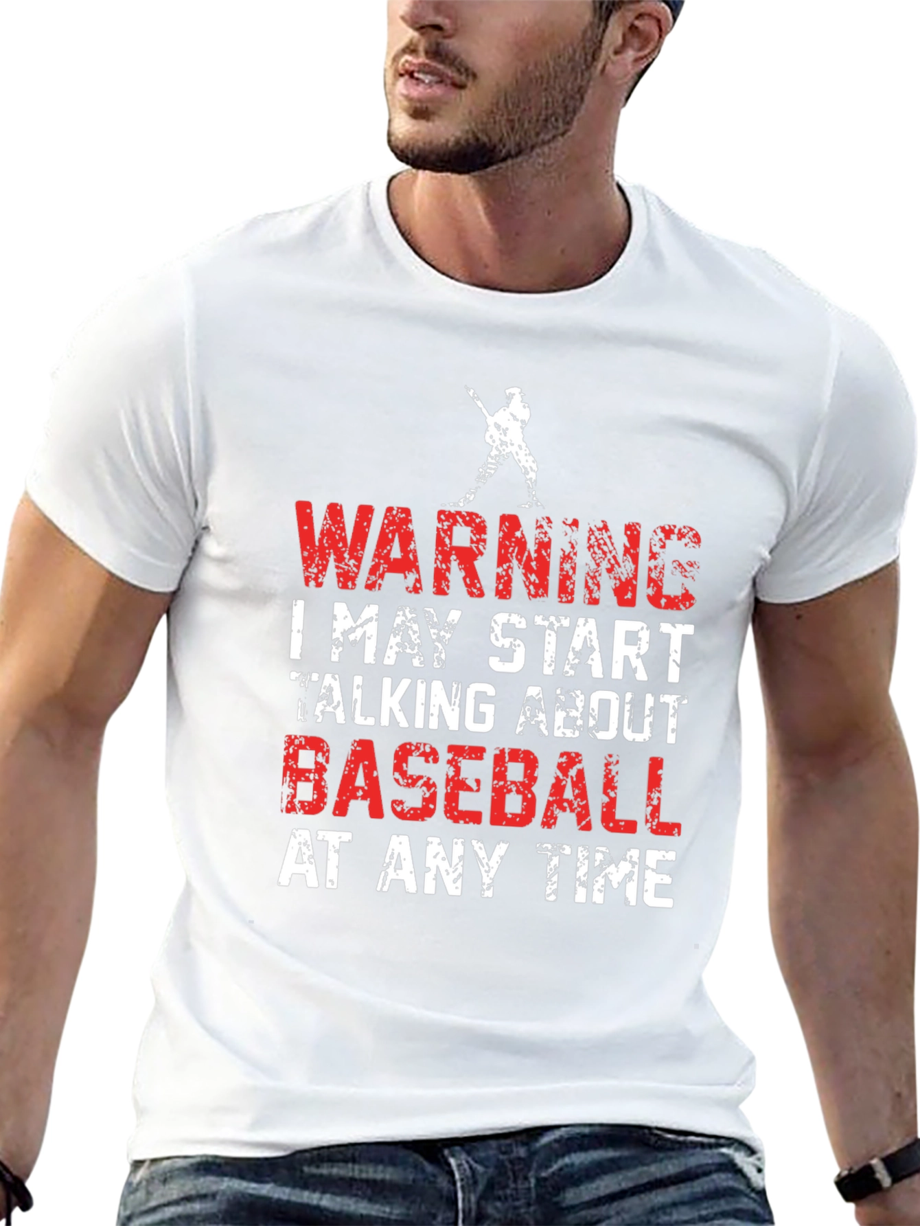 Warning Baseball Graphic Tee