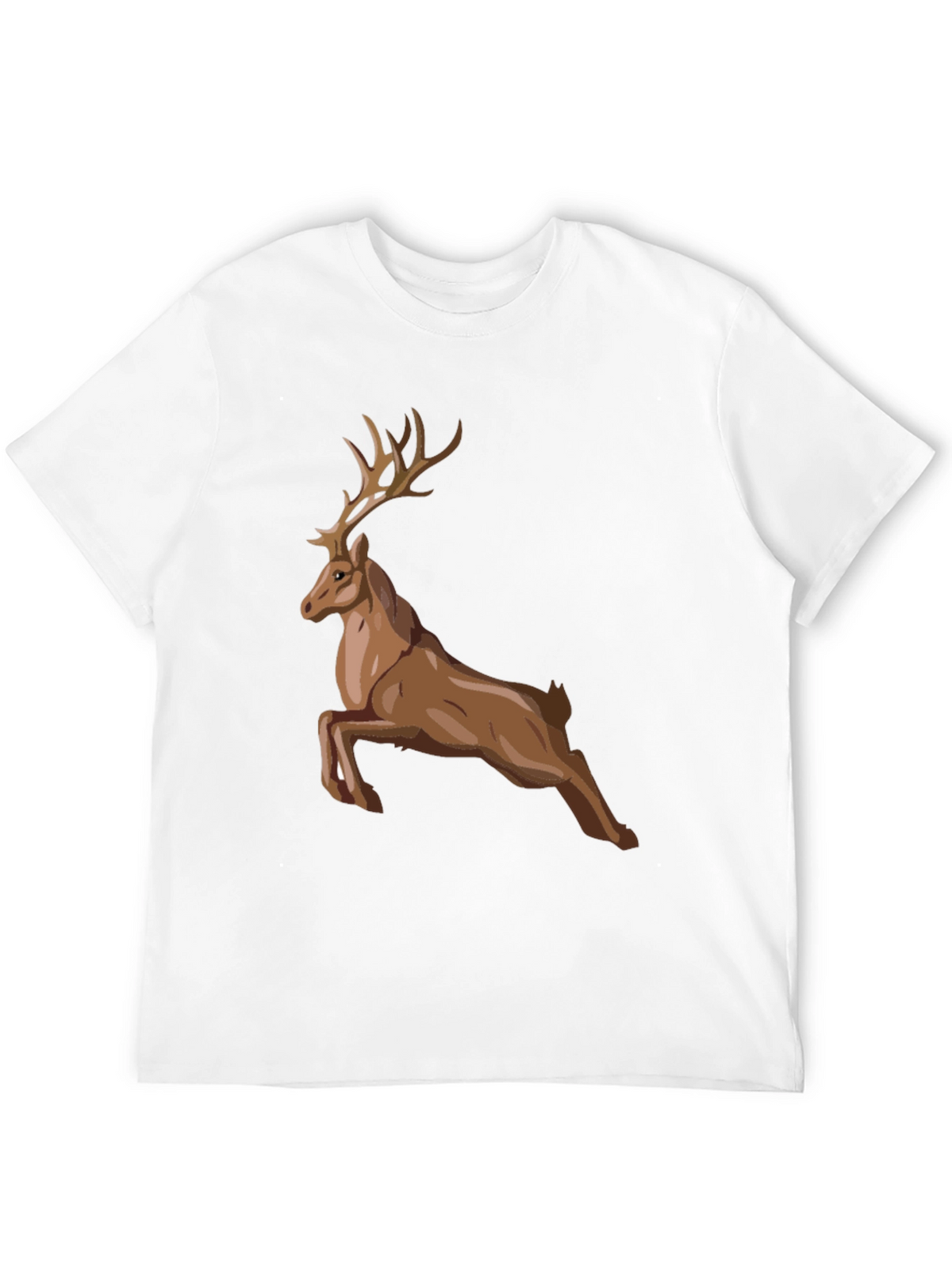 Mens Black Deer Graphic Tee
