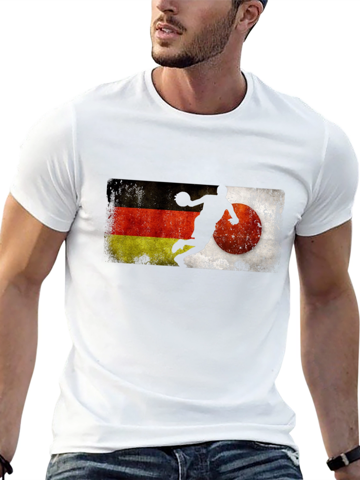German Japan Handball Graphic Tee
