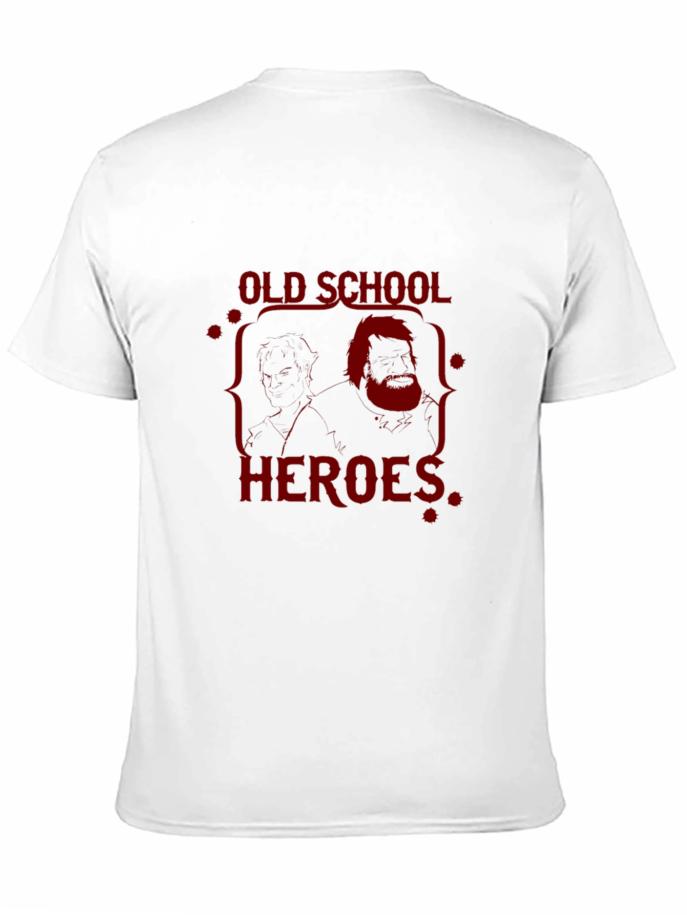 Old School Heroes Graphic Print T-Shirt
