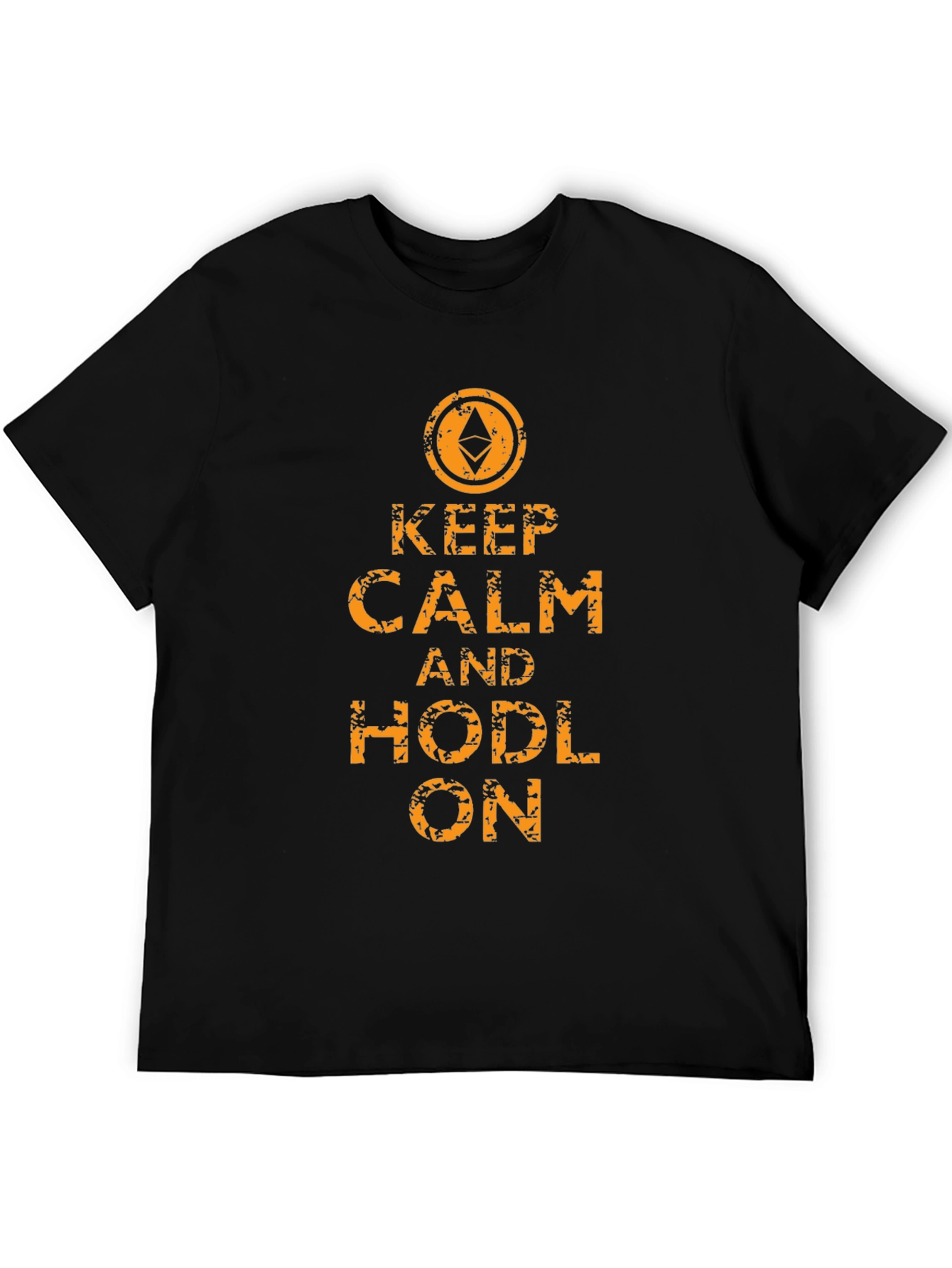 Keep Calm & Hodl On Ethereum Black T-Shirt