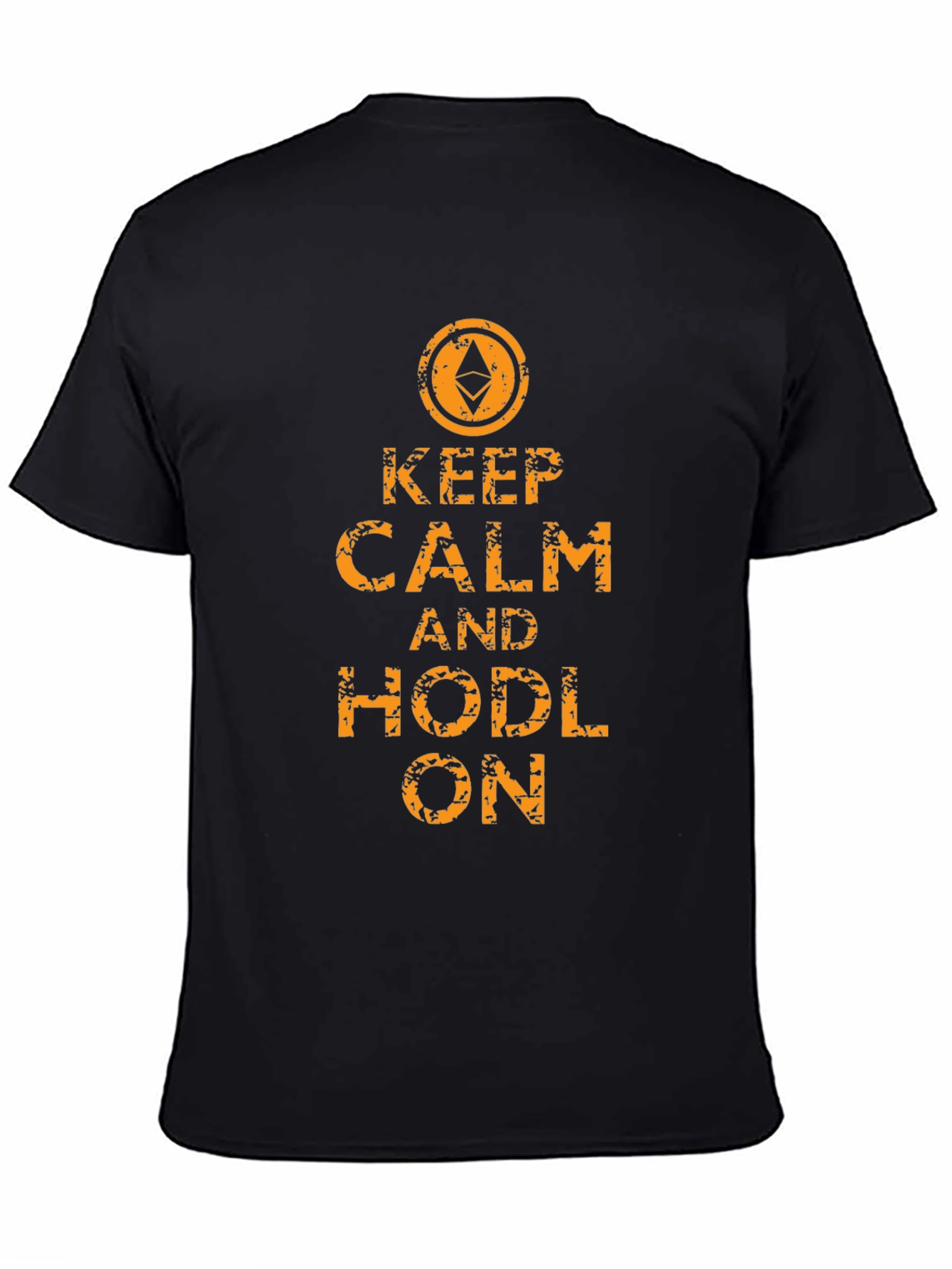 Keep Calm & Hodl On Ethereum Black T-Shirt