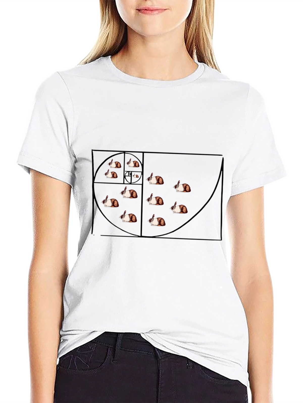 Fibonacci Guinea Pig T-Shirt - Spiraling Style