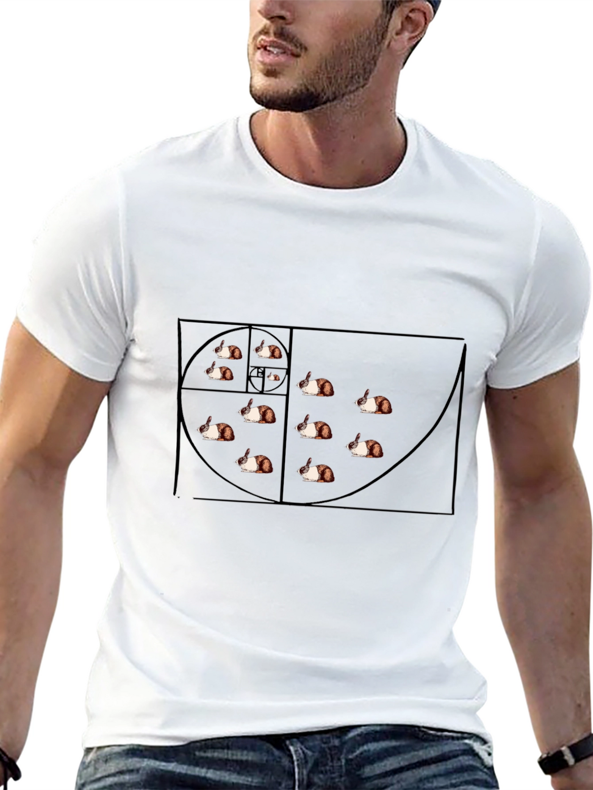 Fibonacci Guinea Pig T-Shirt - Spiraling Style