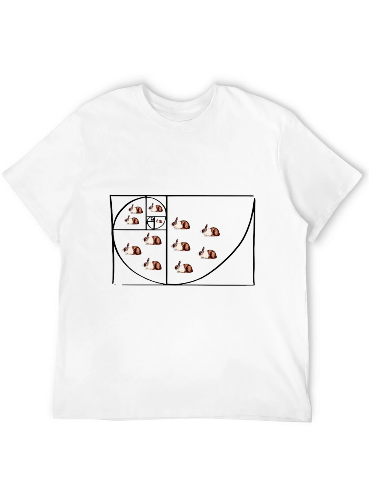 Fibonacci Guinea Pig T-Shirt - Spiraling Style