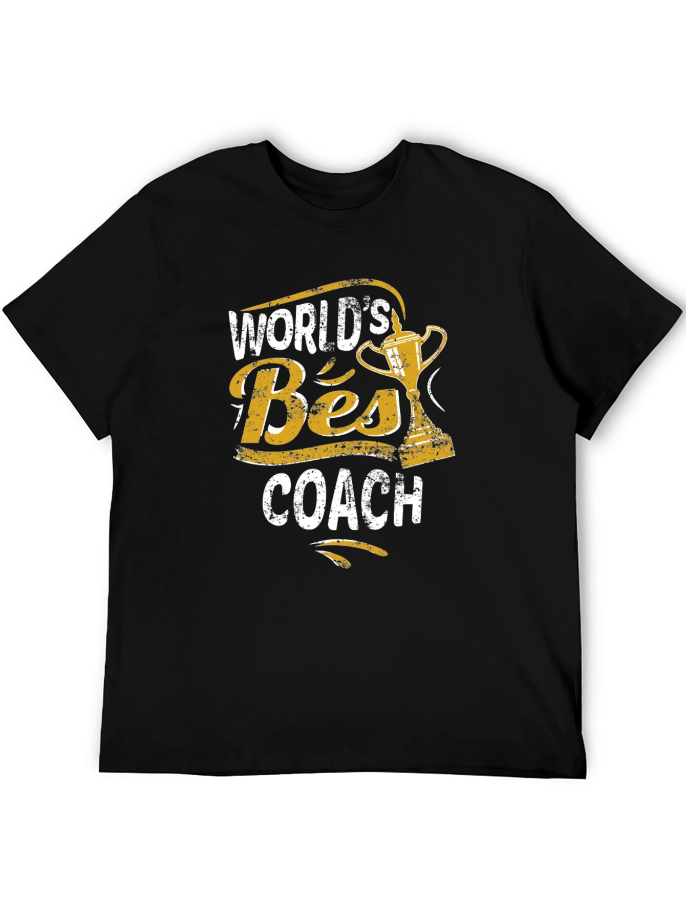 Worlds Best Coach Graphic T-Shirt - Black