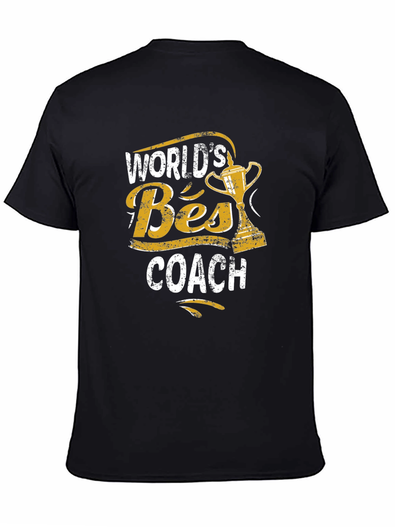 Worlds Best Coach Graphic T-Shirt - Black