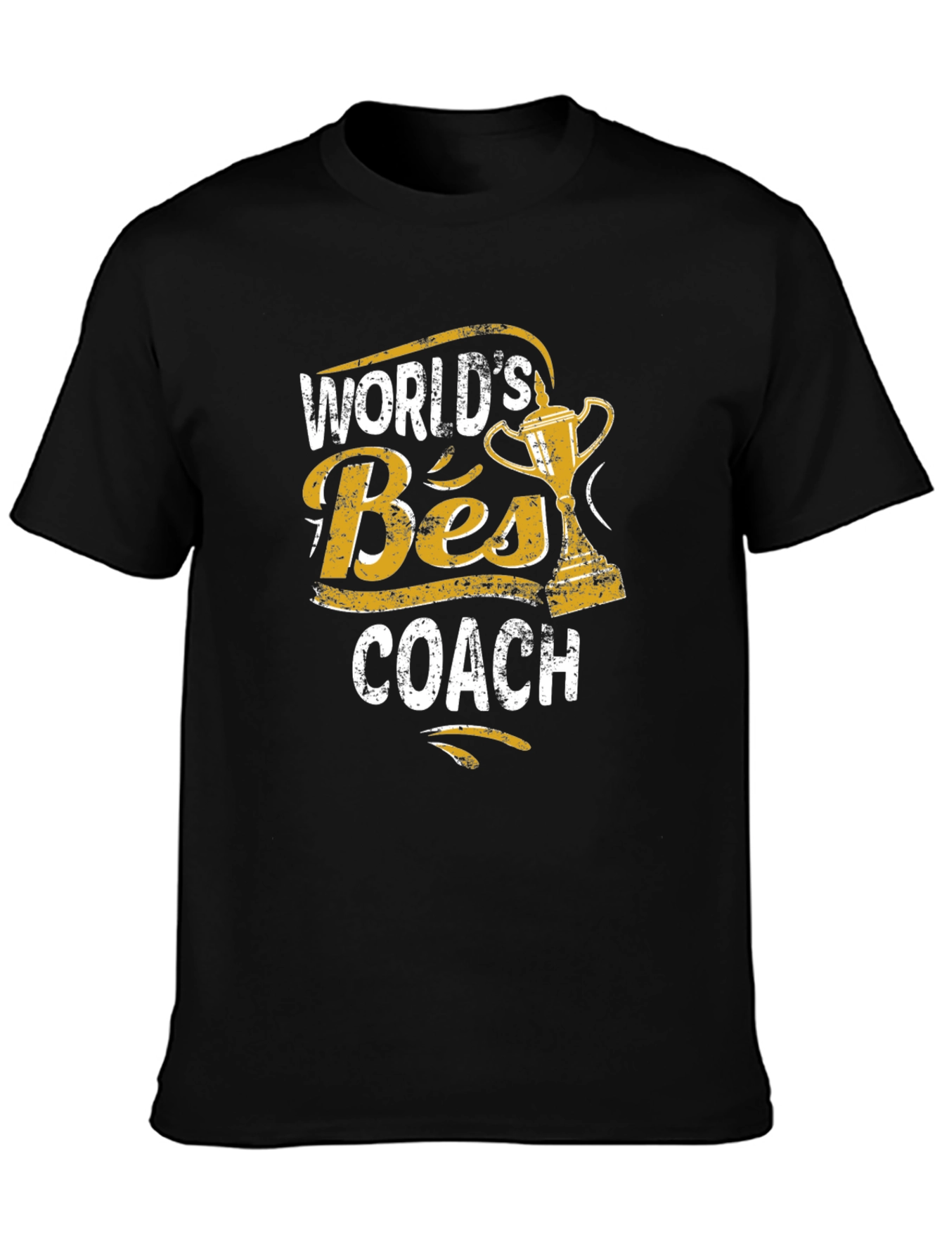 Worlds Best Coach Graphic T-Shirt - Black