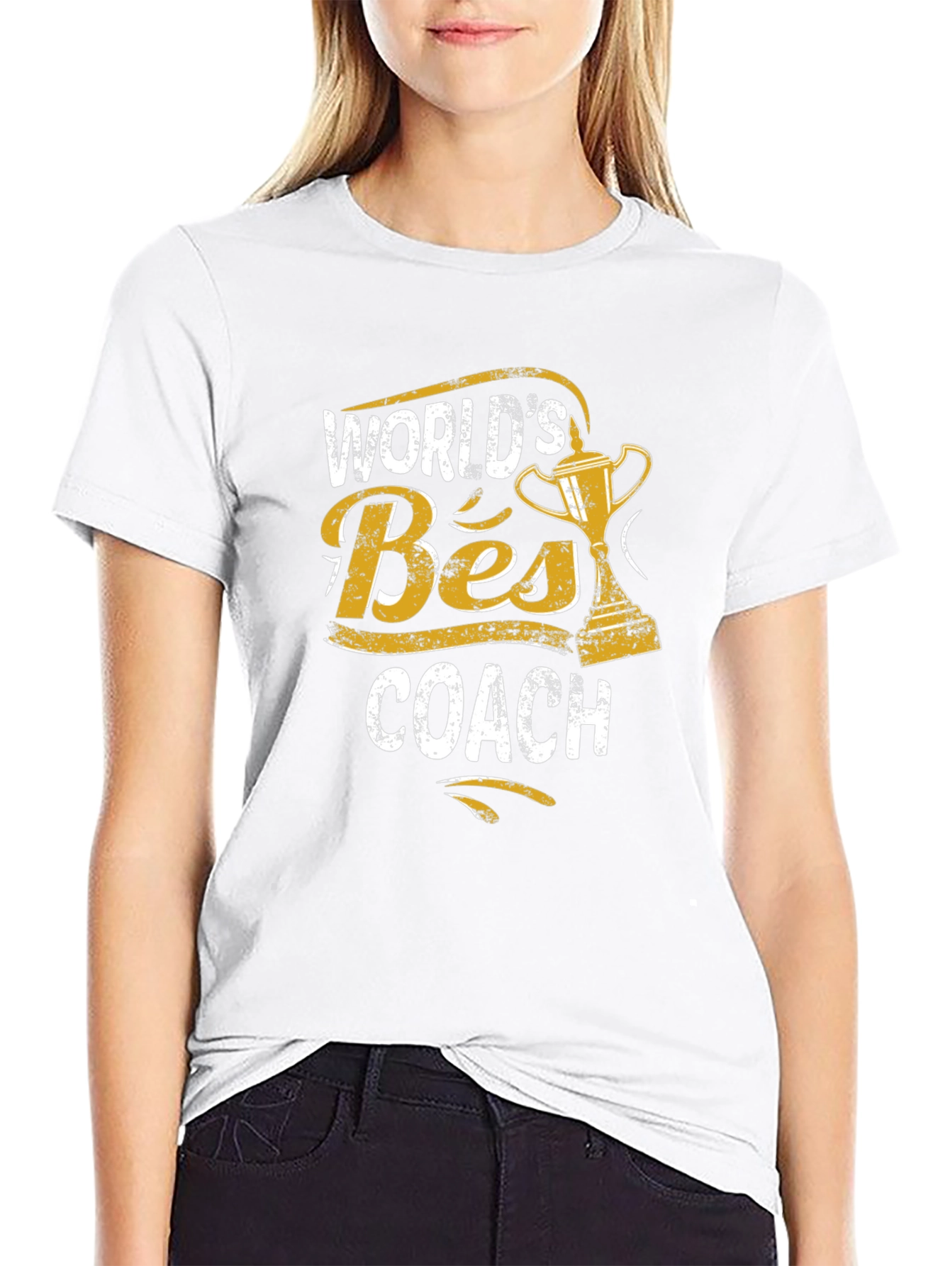 Worlds Best Coach Graphic T-Shirt - Black