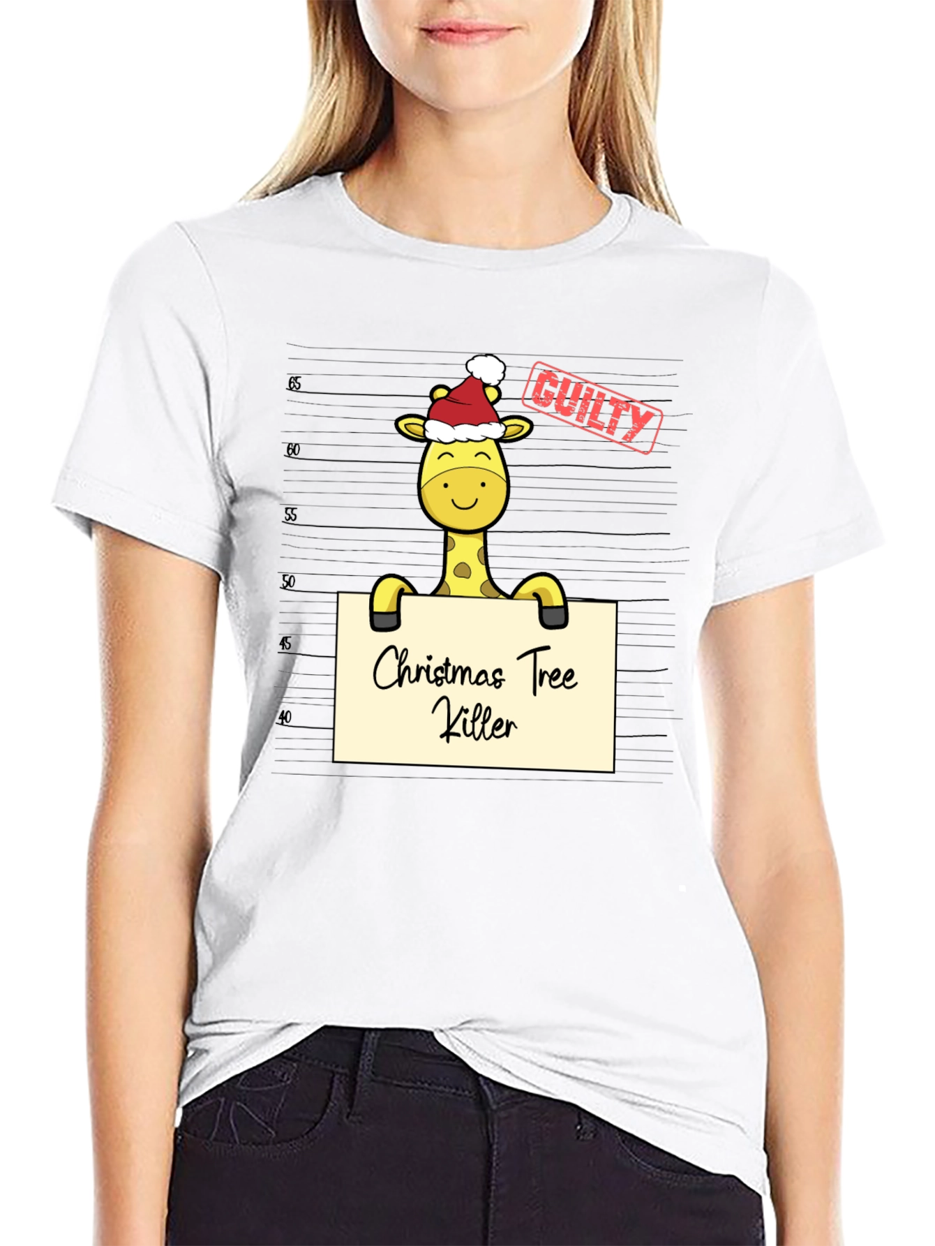Christmas Tree Killer Giraffe Tee