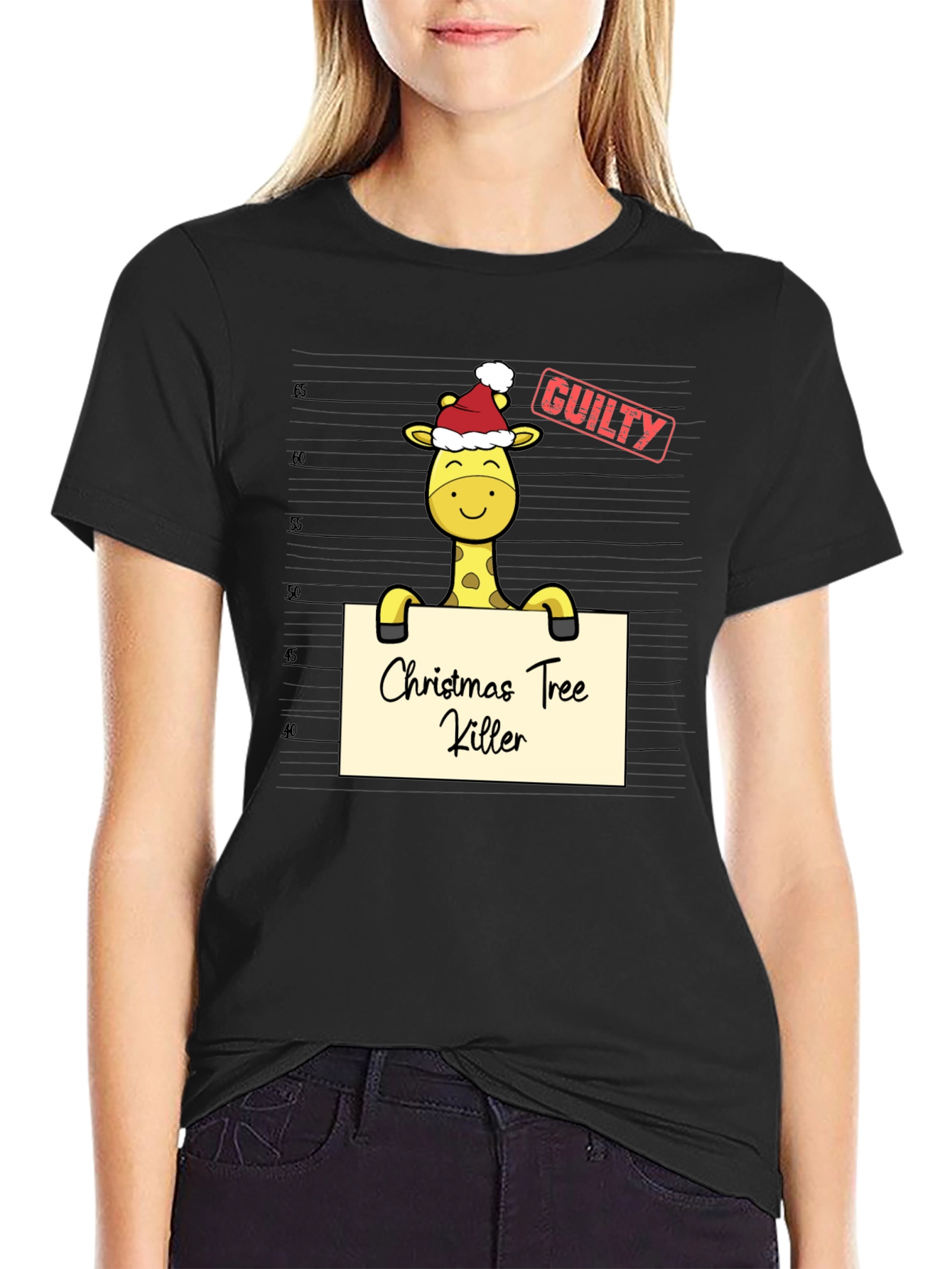 Christmas Tree Killer Giraffe Tee