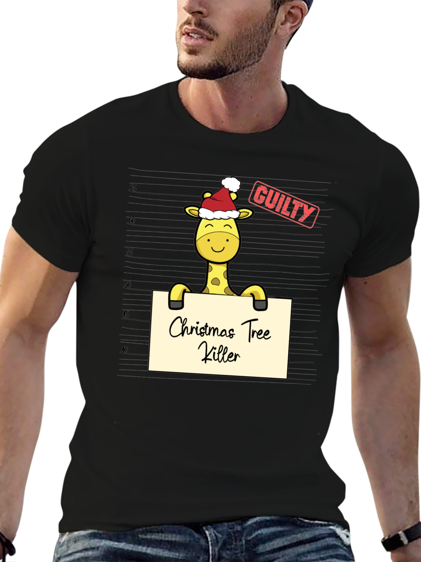 Christmas Tree Killer Giraffe Tee