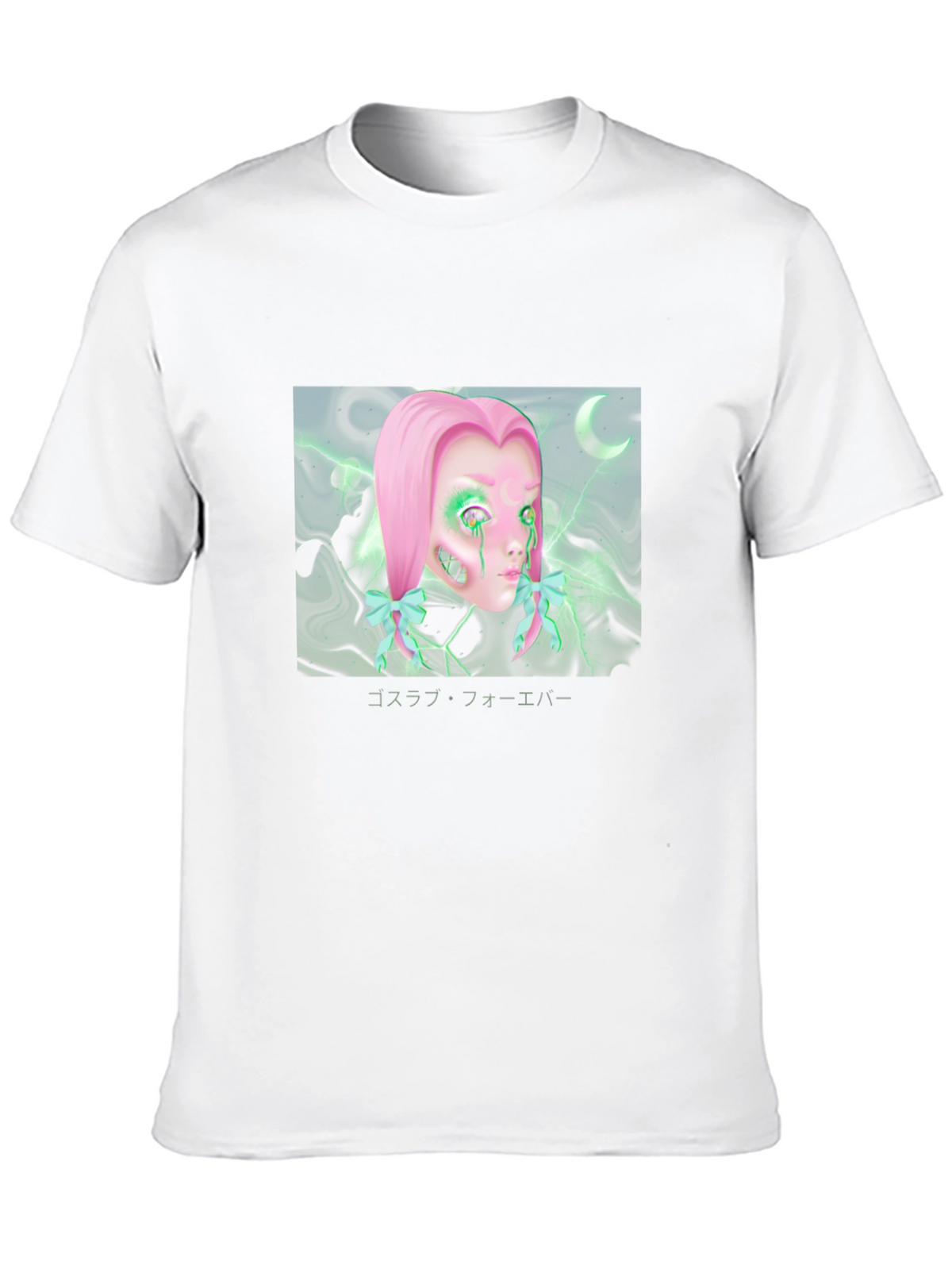 Goth Aesthetic T-Shirt with Doll Graphic
