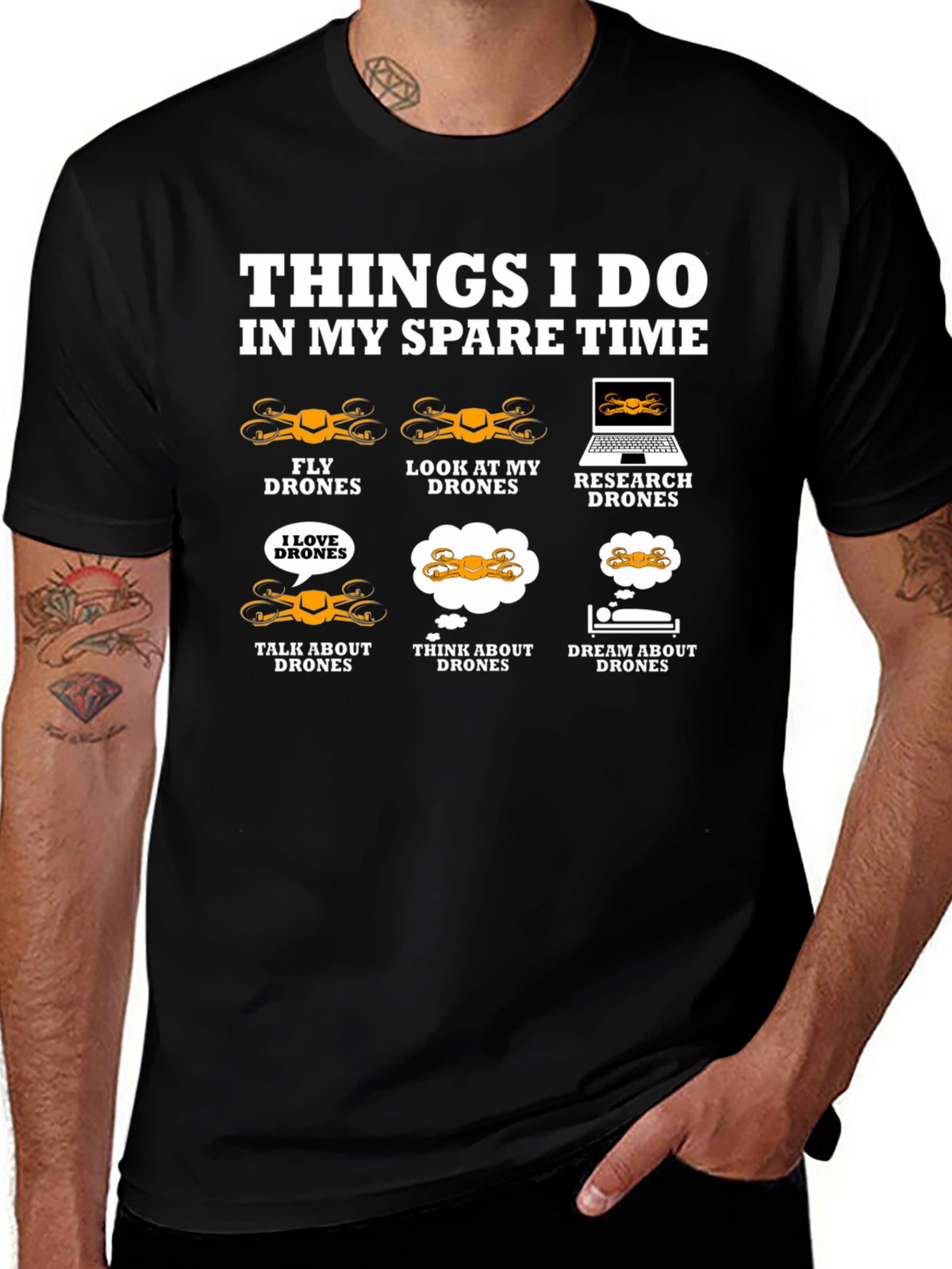 Drone Enthusiast T-Shirt: Spare Time Drone Activities