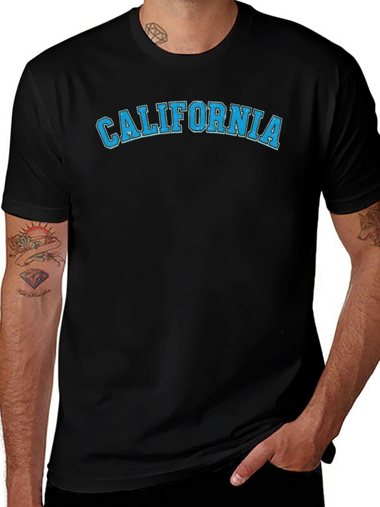 California T-Shirt - Classic Collegiate Style - Black