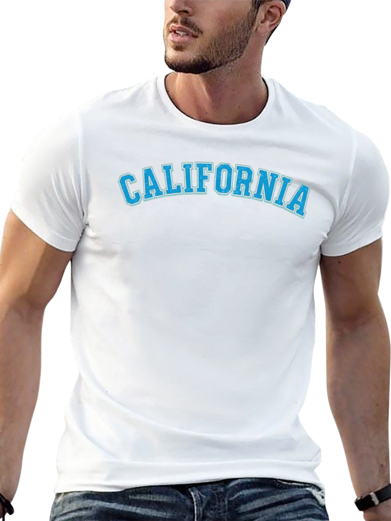 California T-Shirt - Classic Collegiate Style - Black