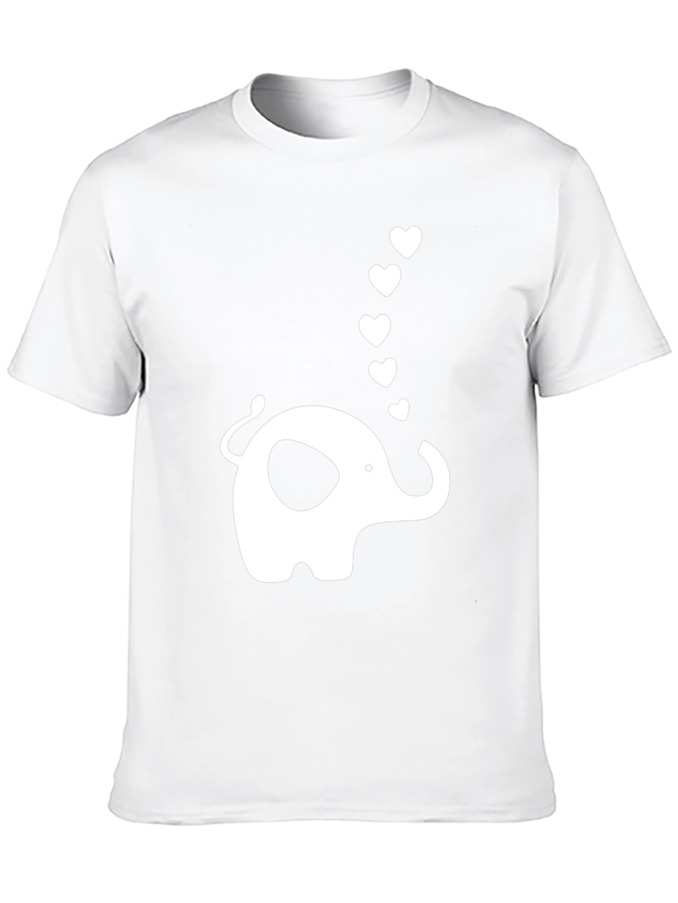 Elephant Love Graphic T-Shirt - Black