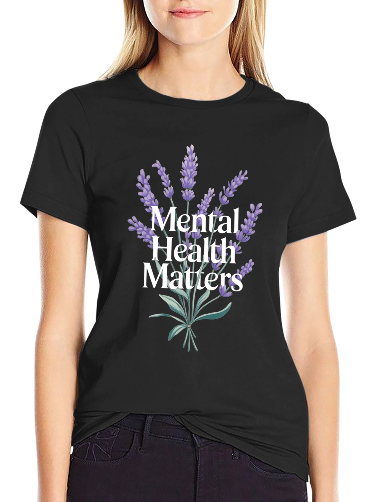 Mental Health Matters Lavender Graphic Tee
