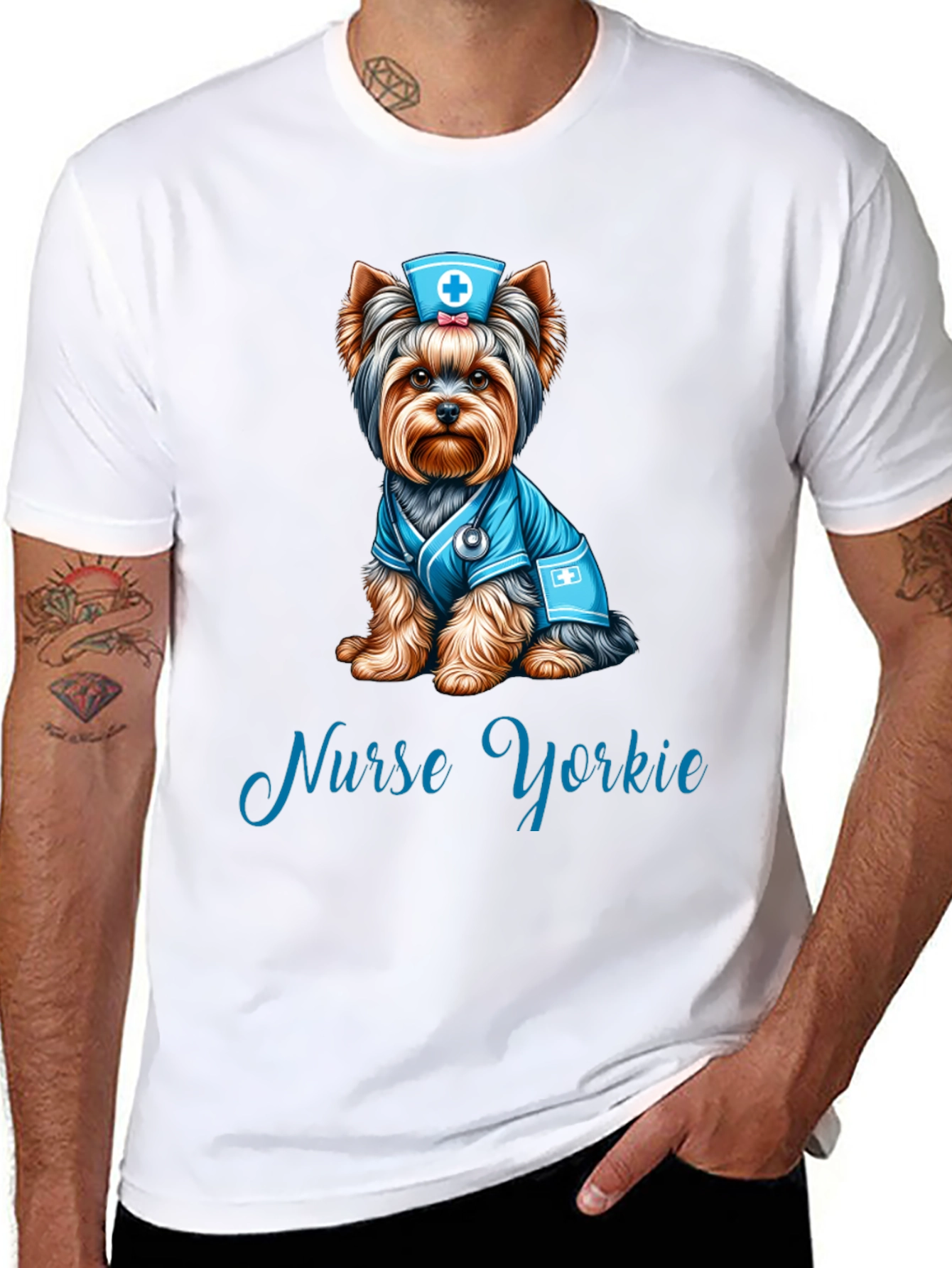 Nurse Yorkie T-Shirt: Adorable Dog Lover Tee