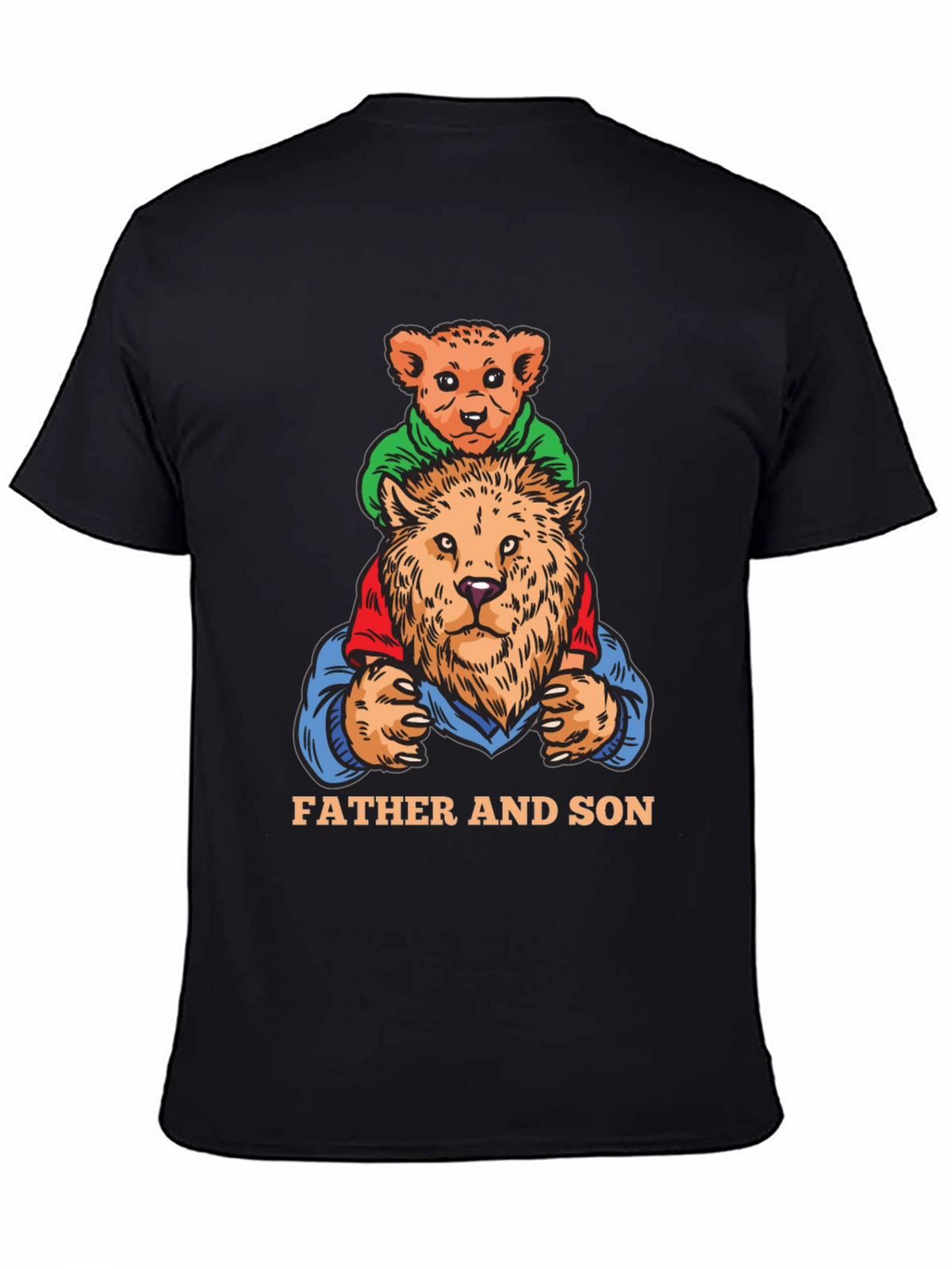 Father and Son Lion Graphic Tee