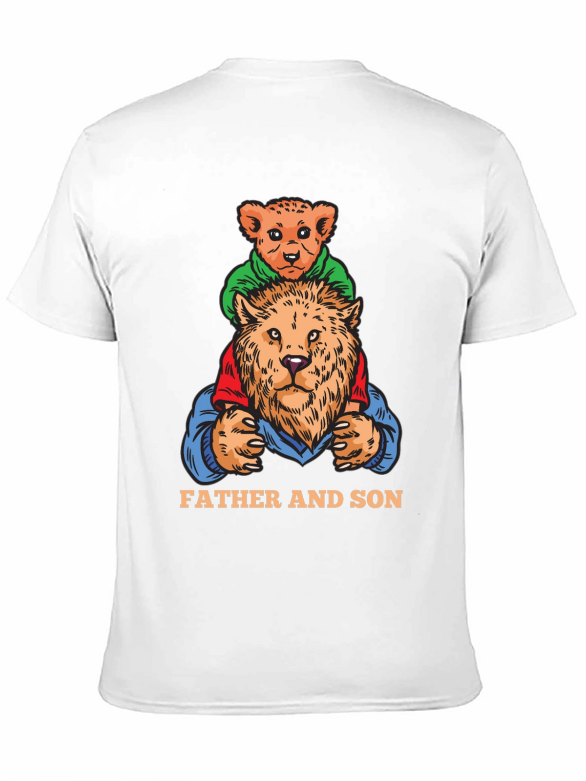 Father and Son Lion Graphic Tee