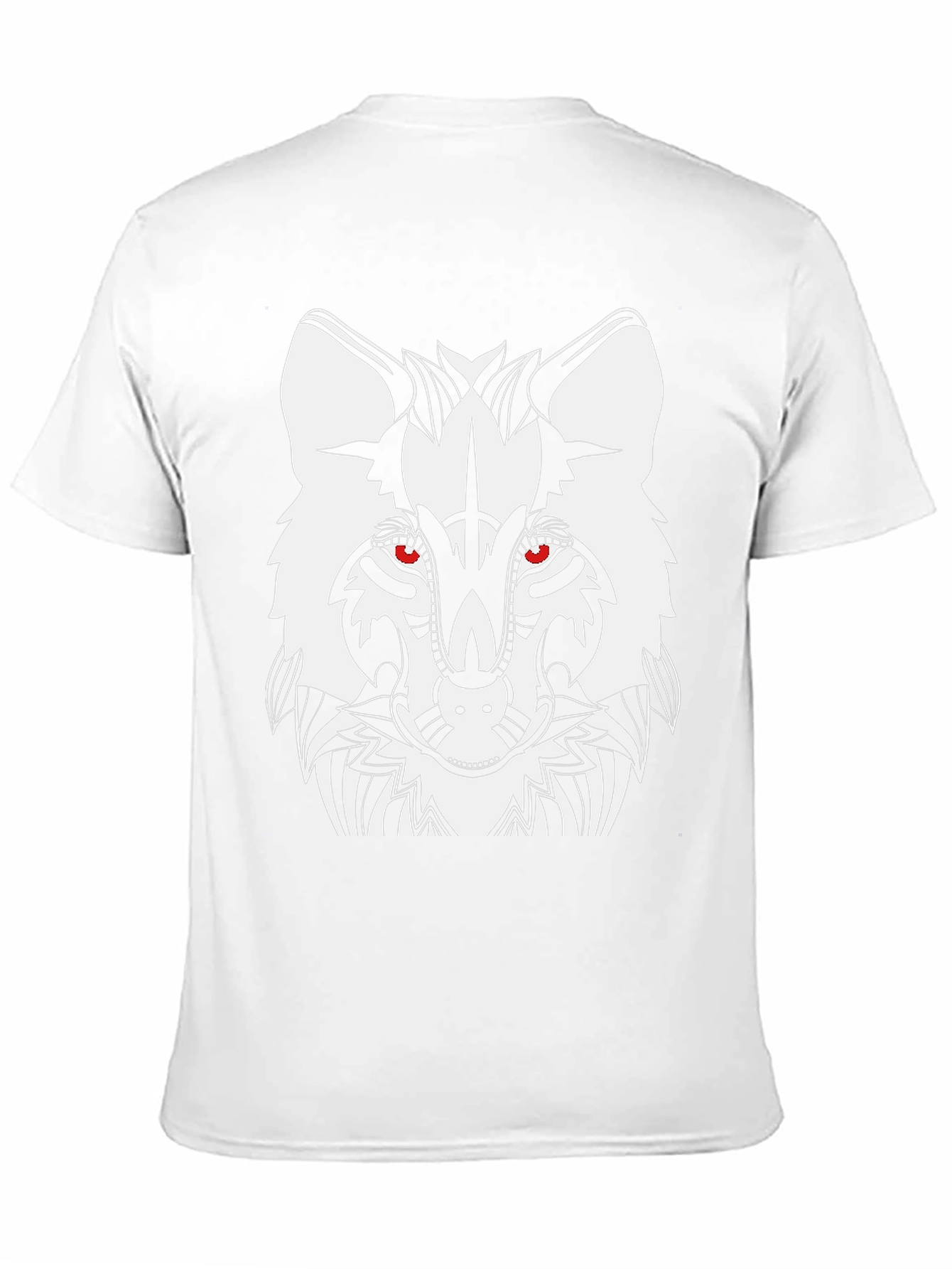 Tribal Wolf Graphic T-Shirt - Black