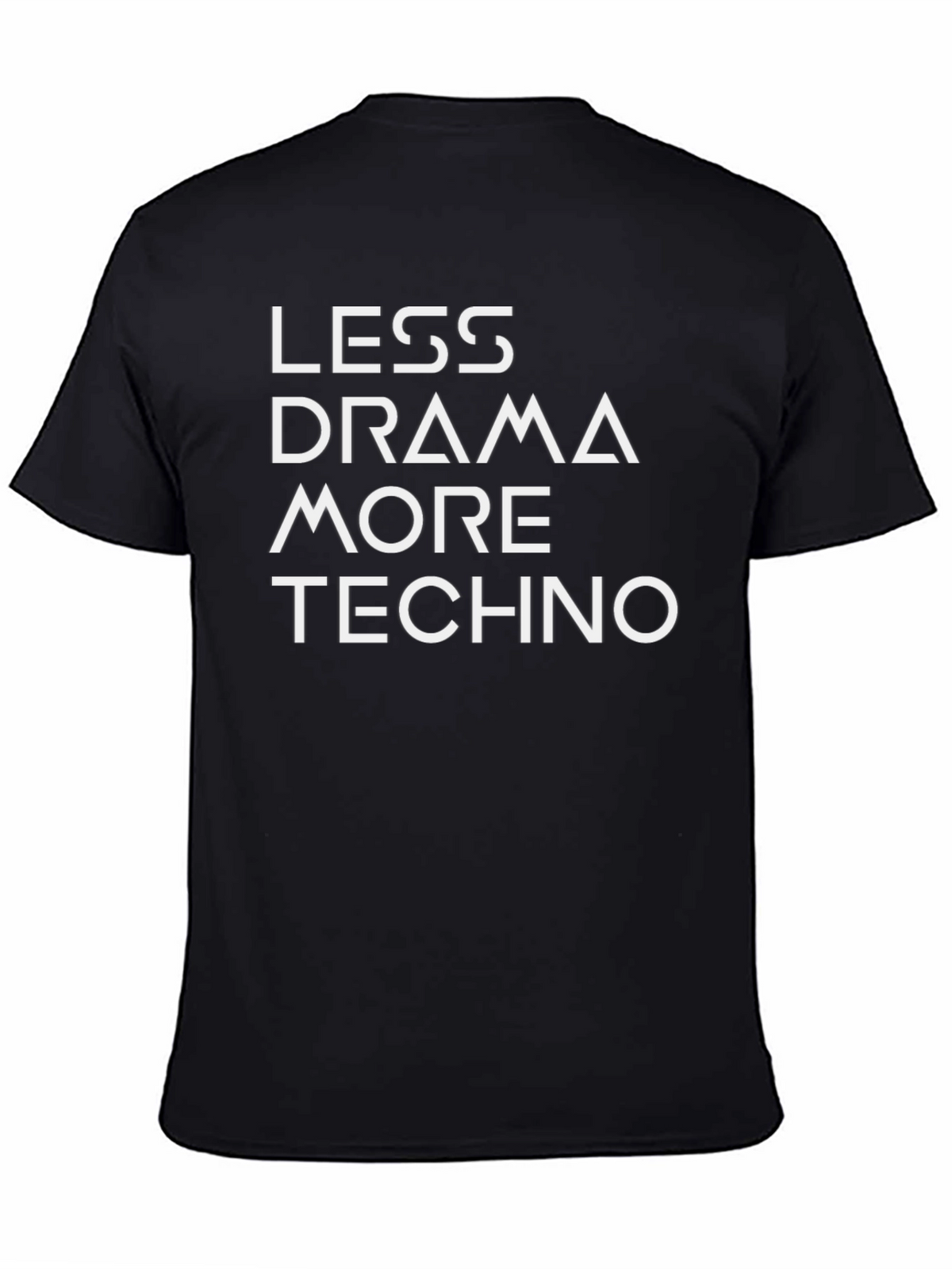 Less Drama More Techno Graphic Tee - Black