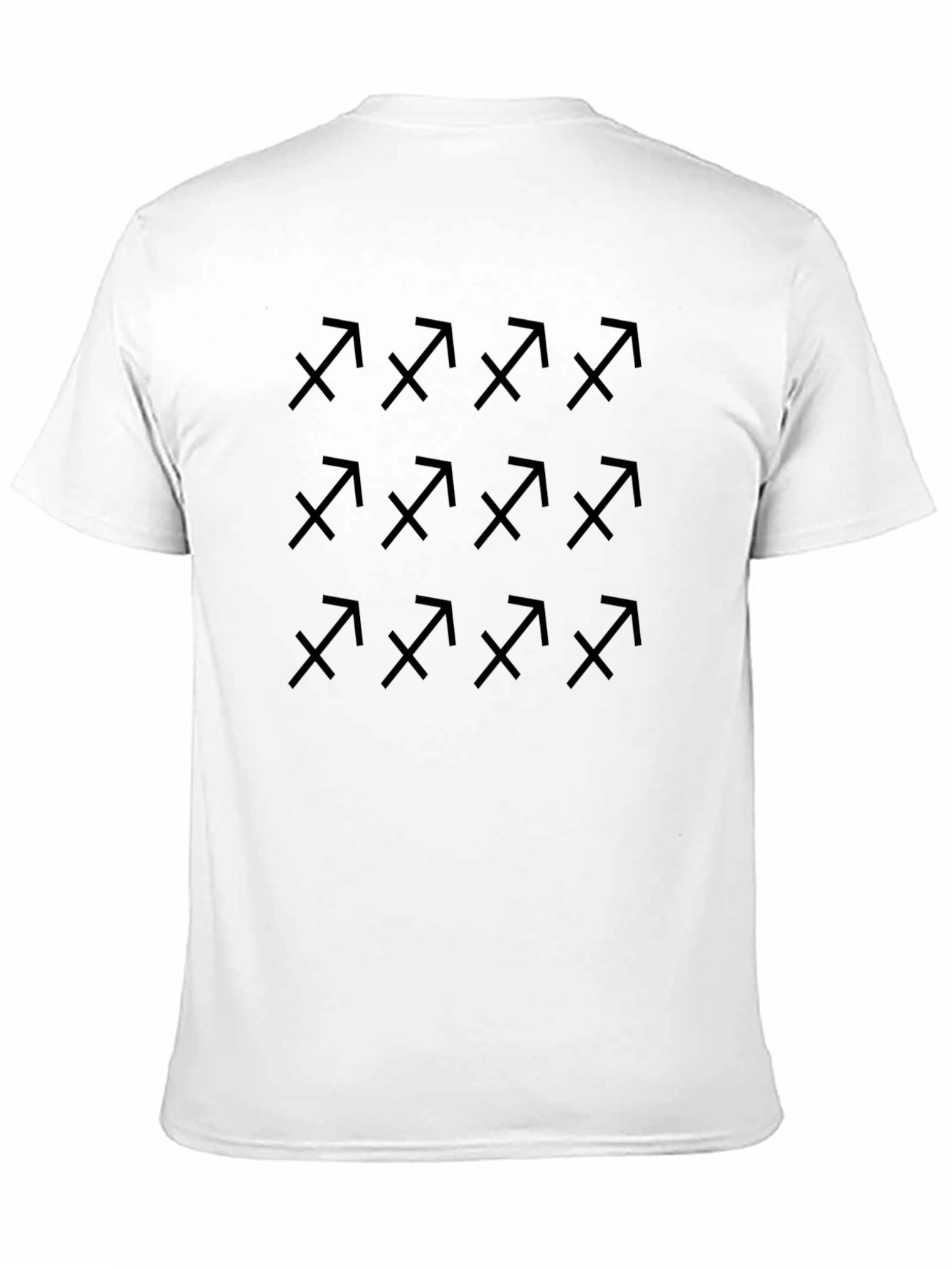 Sagittarius Constellation Pattern Black T-Shirt