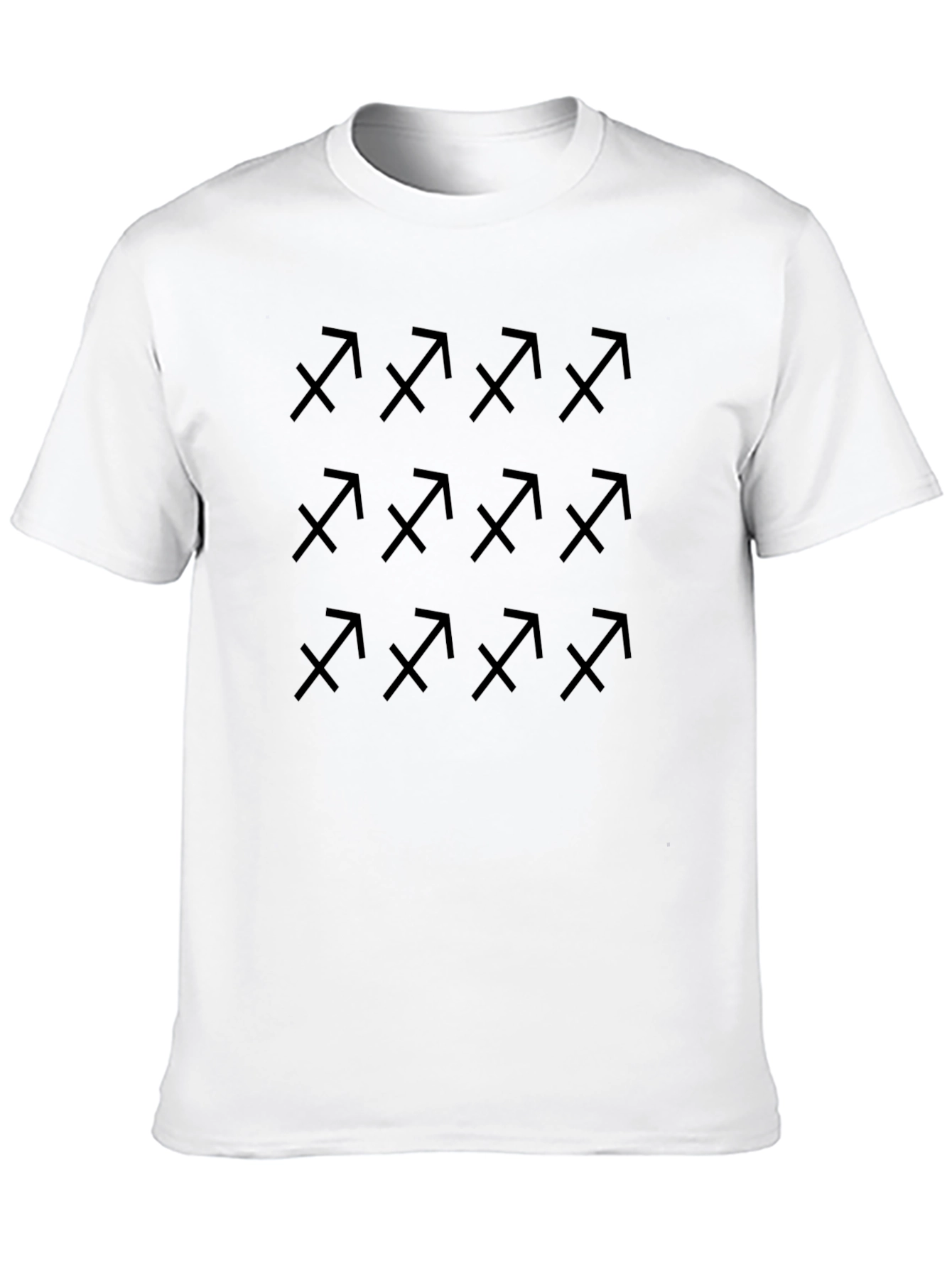 Sagittarius Constellation Pattern Black T-Shirt