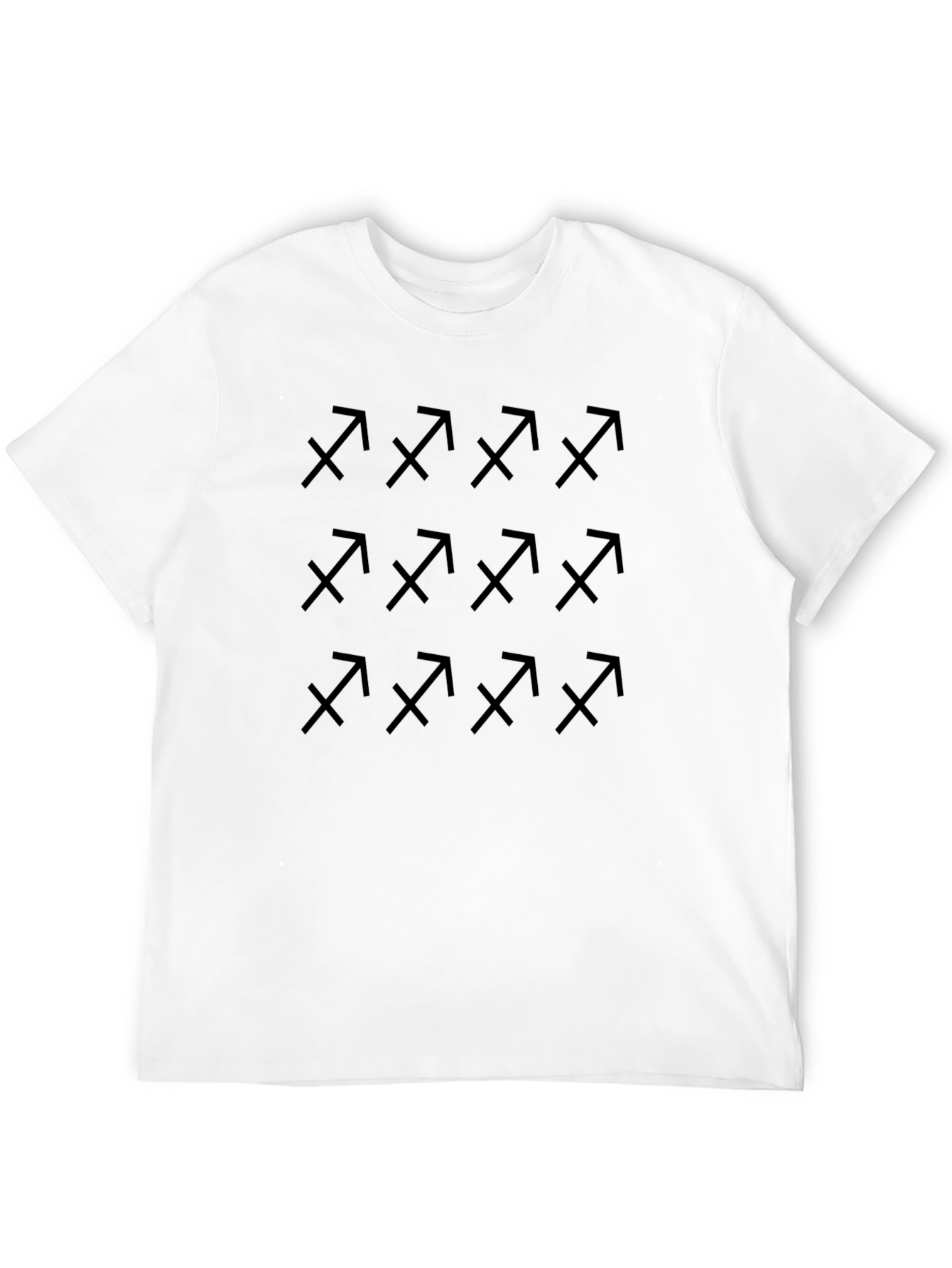 Sagittarius Constellation Pattern Black T-Shirt