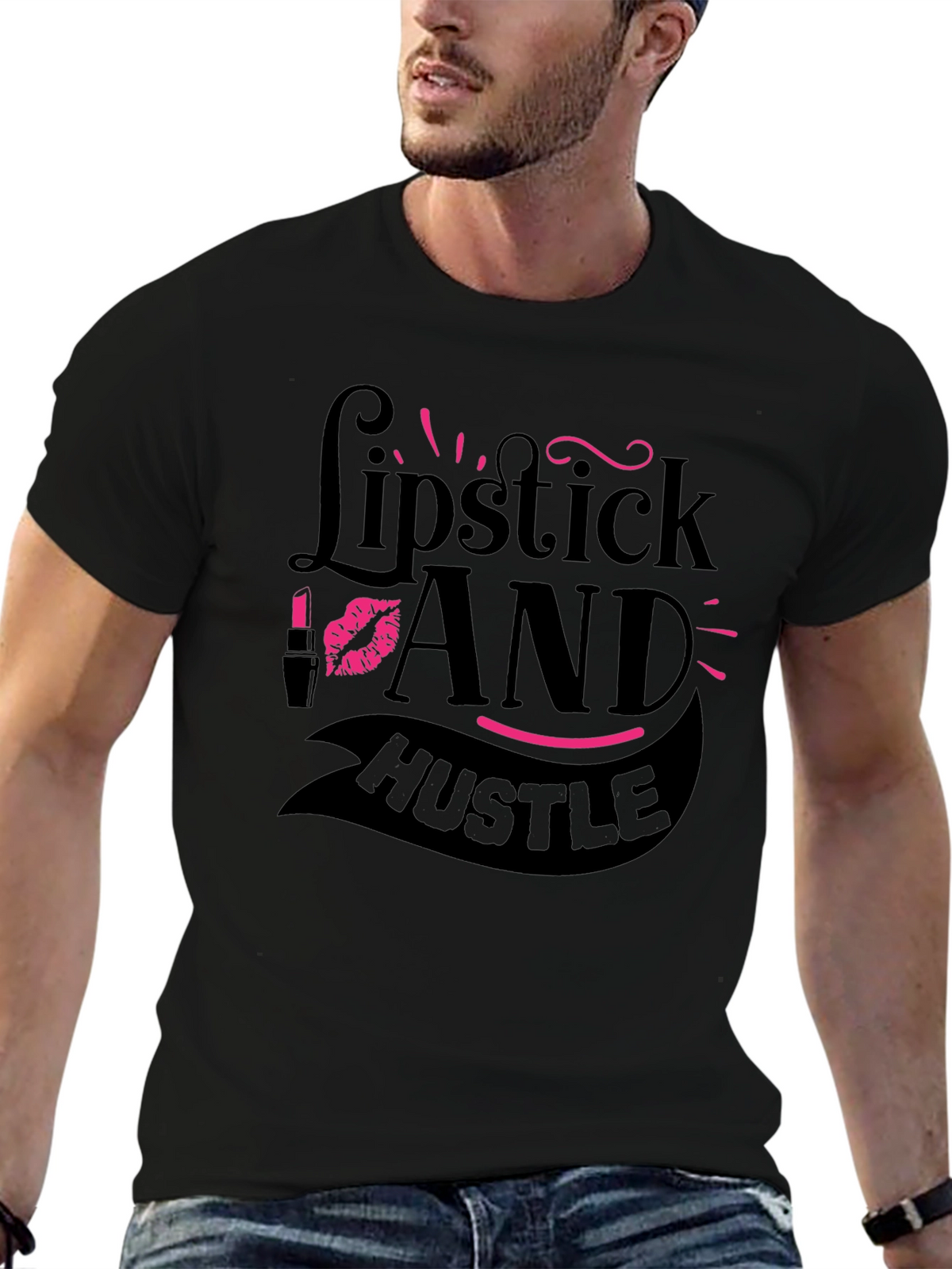 Lipstick and Hustle Graphic T-Shirt