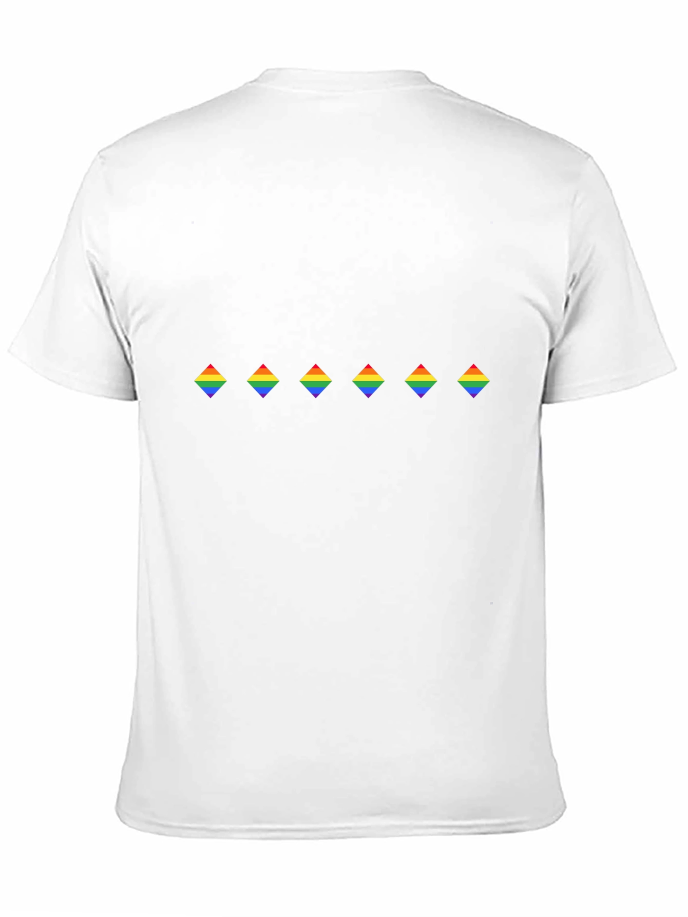 Rainbow Diamond Pattern Black Tee - Pride Apparel